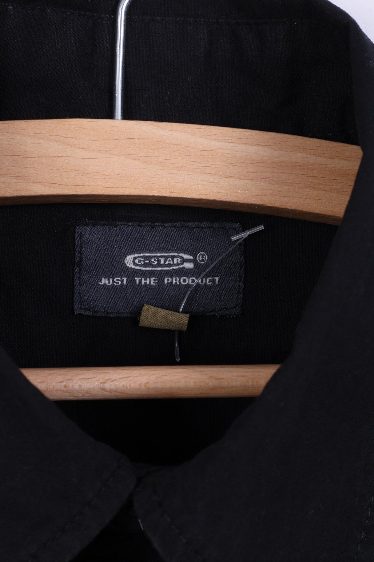 G-STAR RAW Mens L (M) Casual Shirt Cotton Black Big Buttons Two Pockets