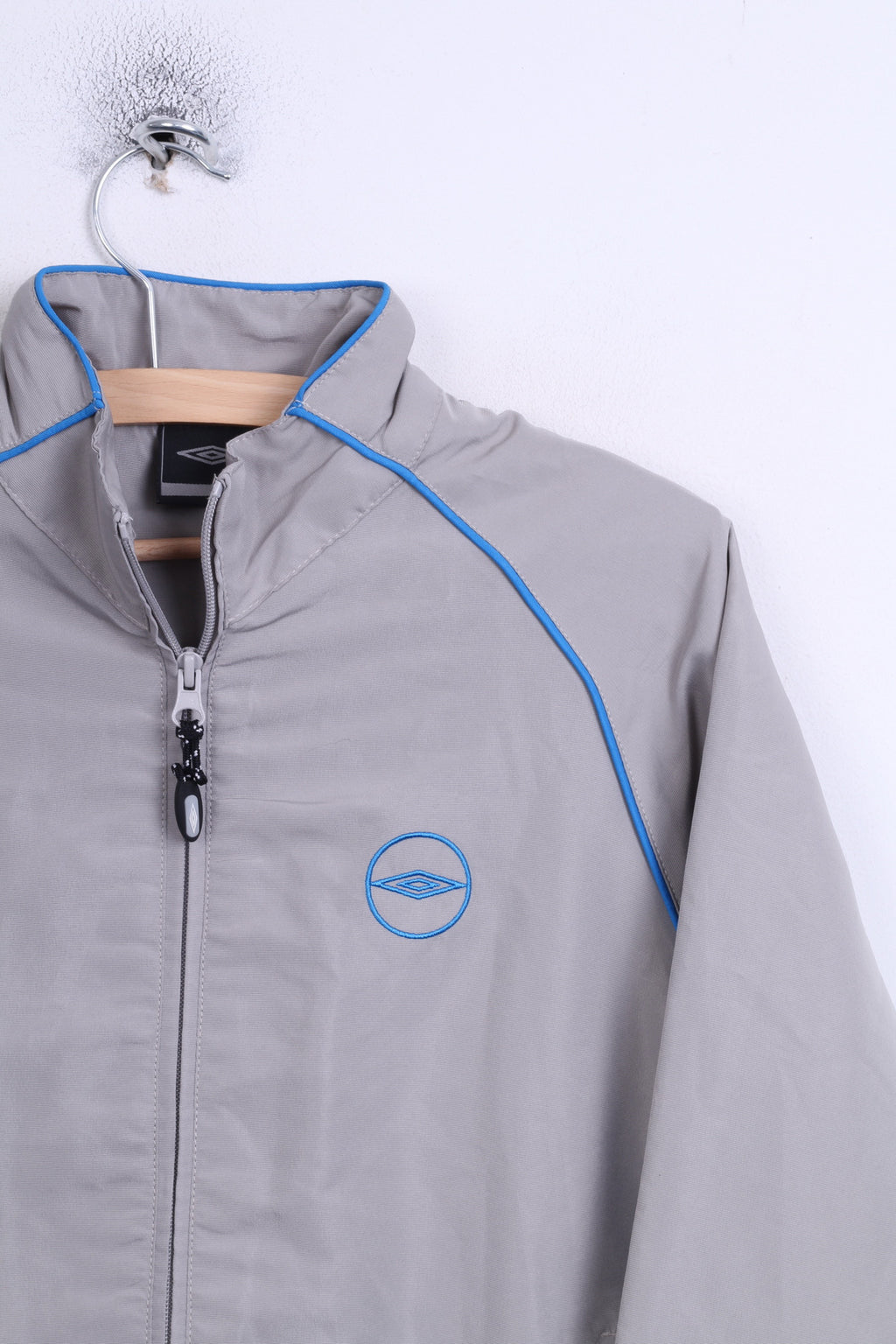 Giacca sportiva Umbro da 11/12 anni per ragazzi, grigia, da allenamento