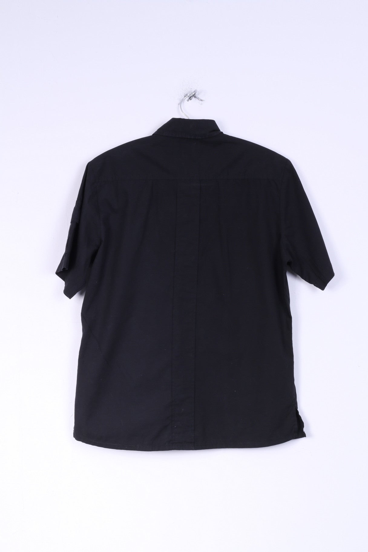 G-STAR RAW Mens L (M) Casual Shirt Cotton Black Big Buttons Two Pockets