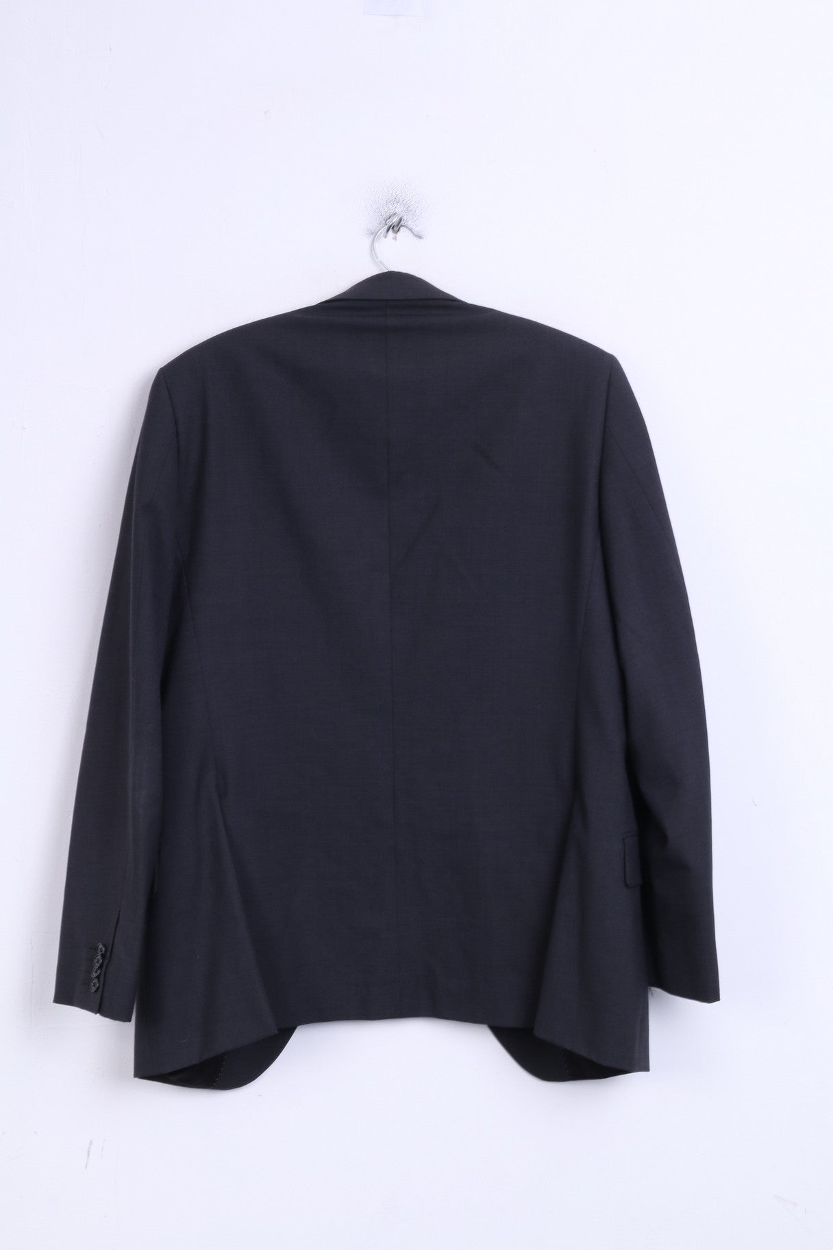 Kennent Cole Mens 42 L Blazer Jacket Grey Single Breasted Wool