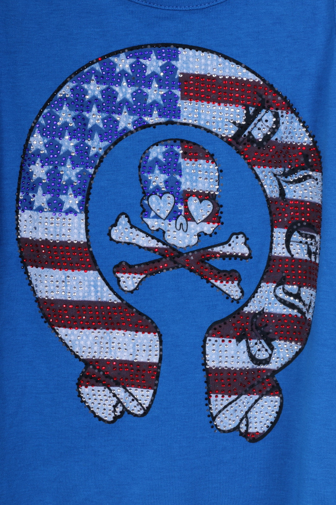 Philipp Plein Womens M Tank Top Shirt Blue Graphic Skull Summer Sleeveless Cotton