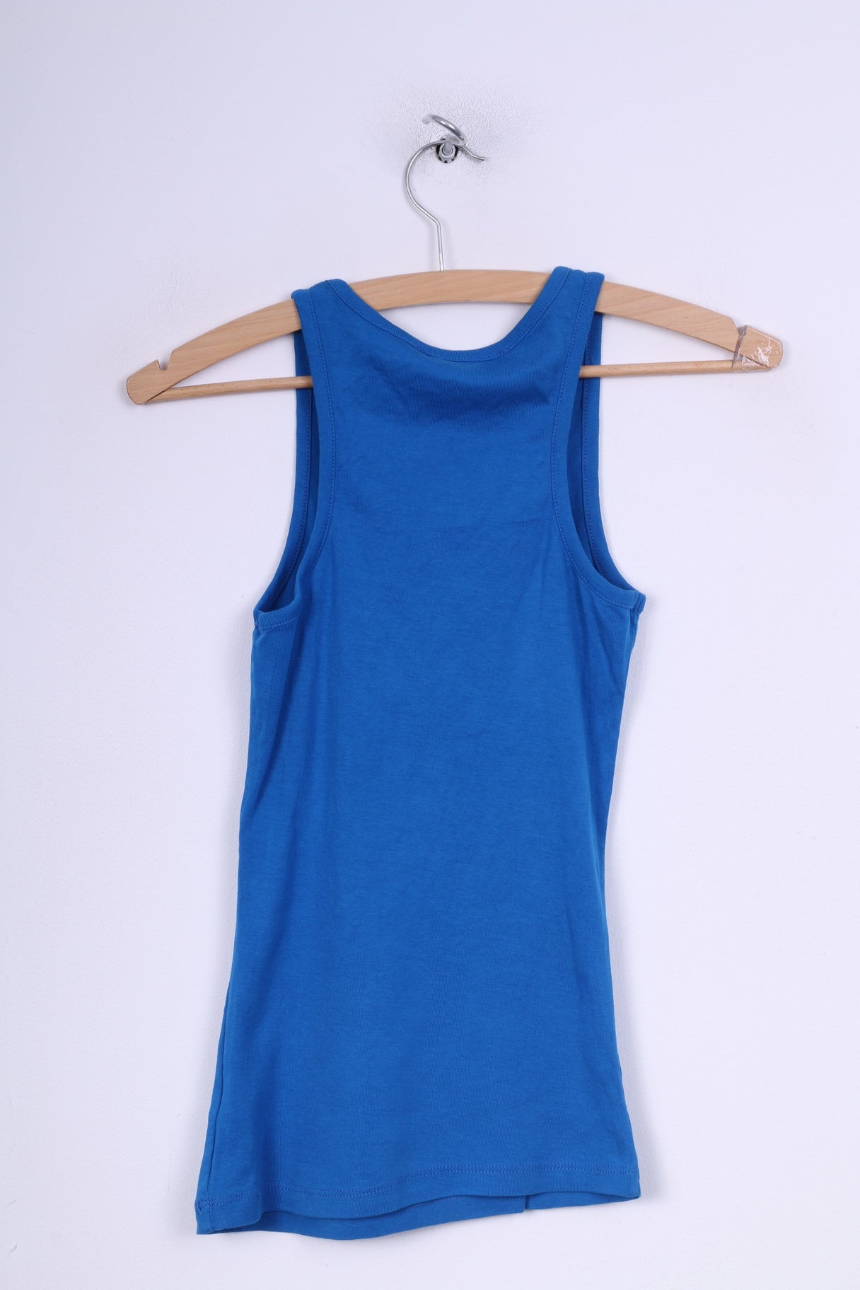 Philipp Plein Womens M Tank Top Shirt Blue Graphic Skull Summer Sleeveless Cotton