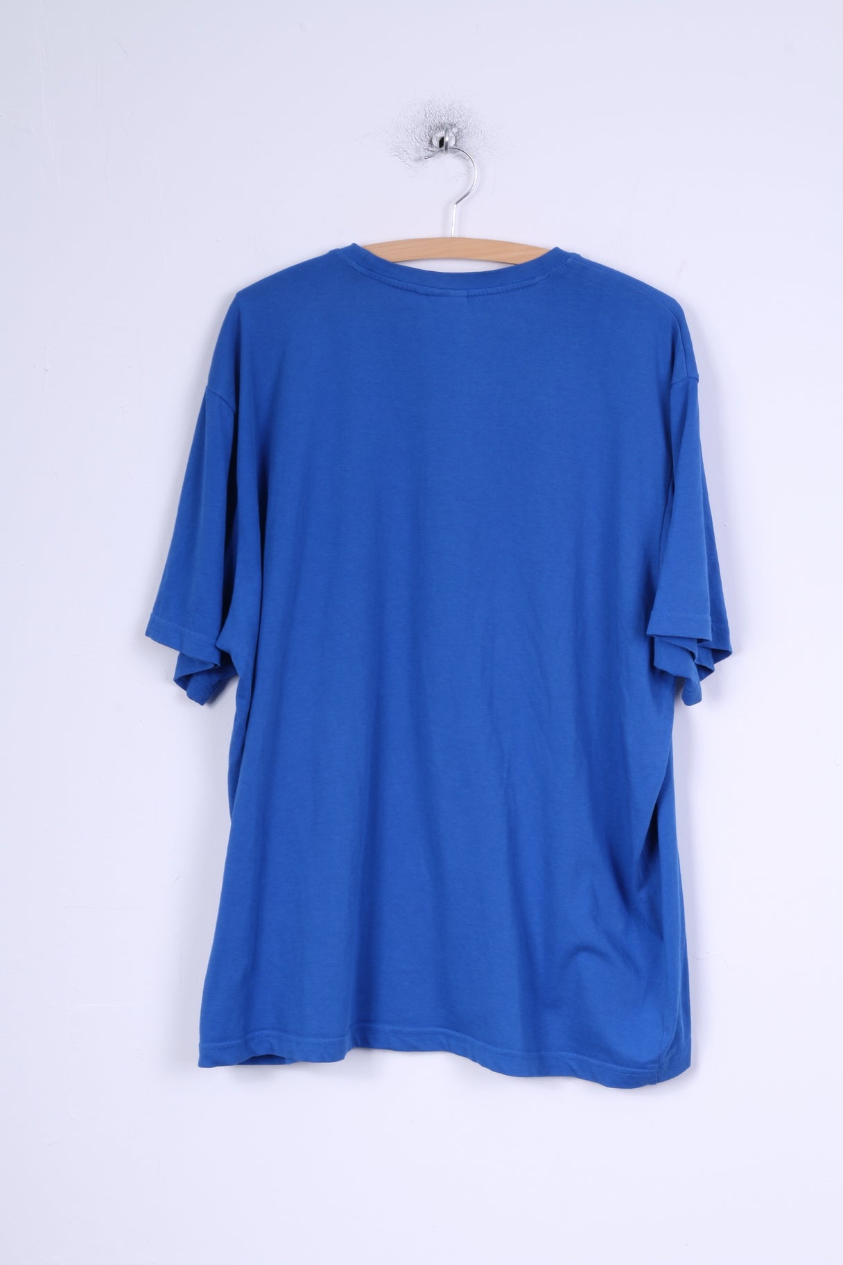 Adidas Mens 2XL T- Shirt Blue Cotton Crew Neck Jersey Shirt Top