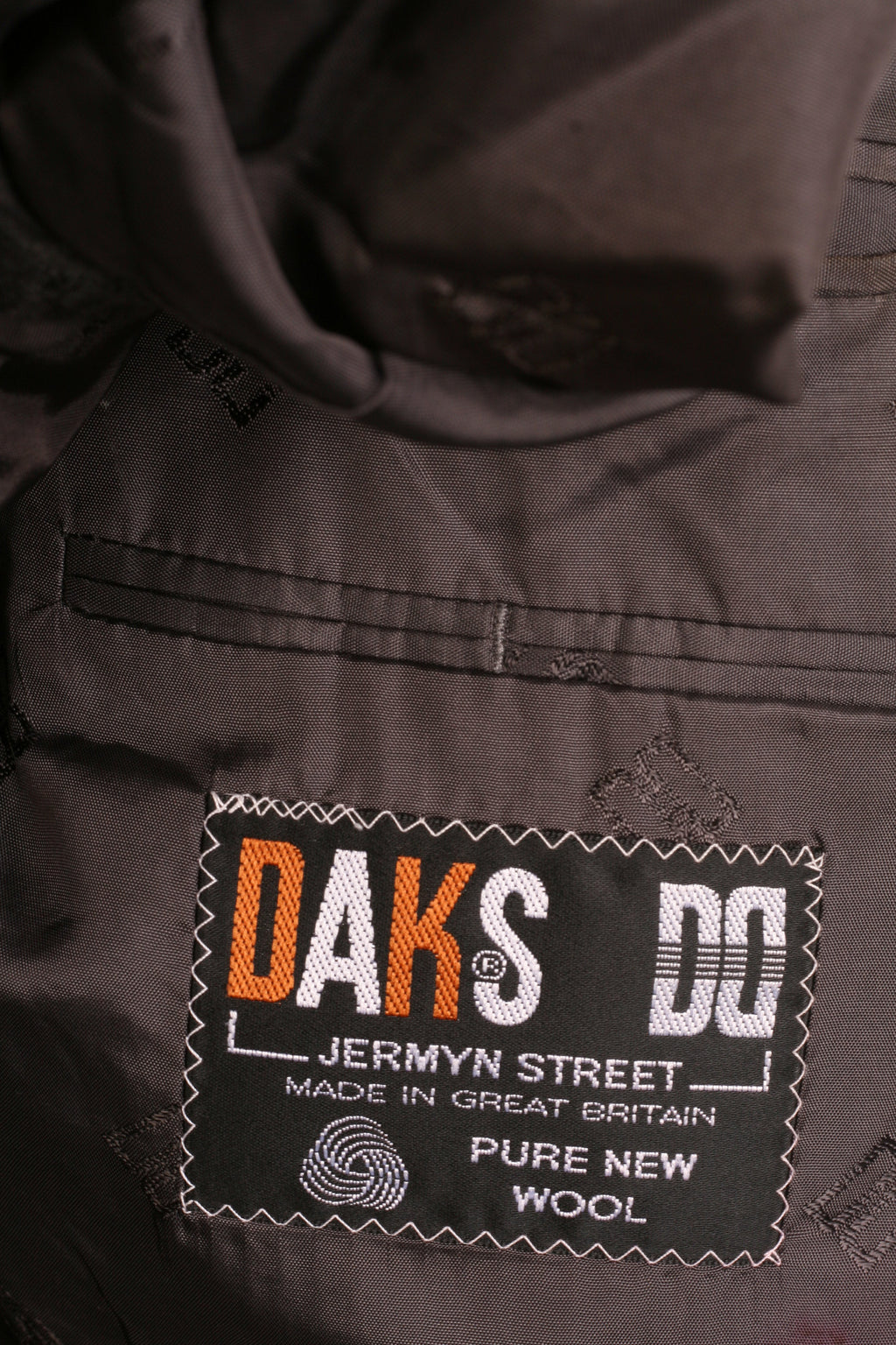 Daks Jermyn Street Mens 42 S Blazer Jacket Wool Striped Black - RetrospectClothes