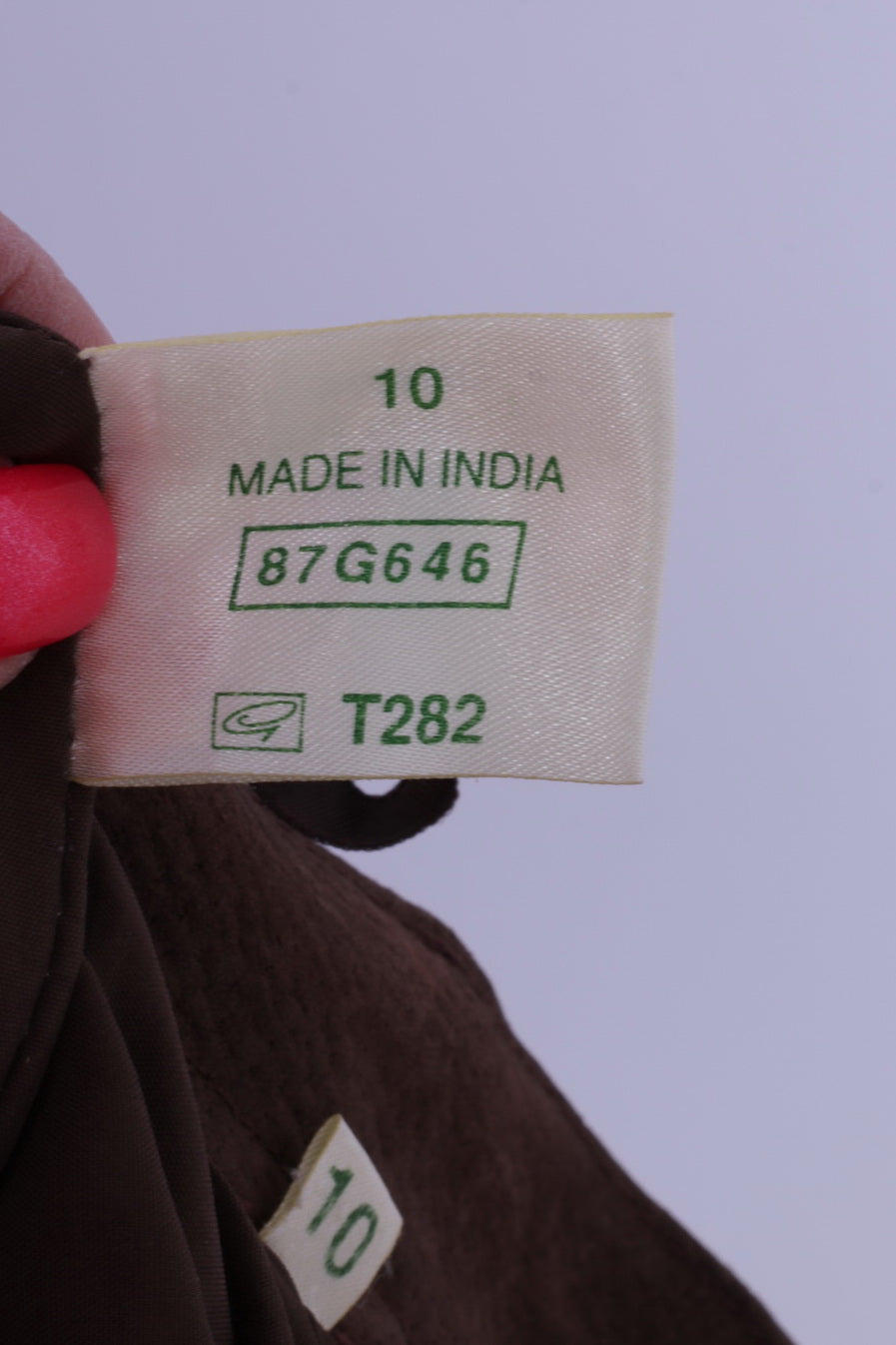 Style File Pantaloni da donna 10 S Pantaloni a vita alta retrò in pelle scamosciata marrone al 100%.