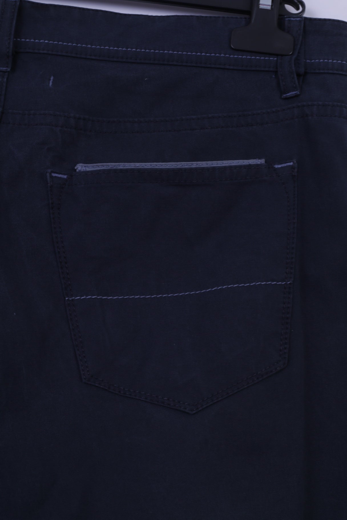 Pantalon Thinple pour homme 36 en coton mélangé Lycra bleu marine classique à jambe droite