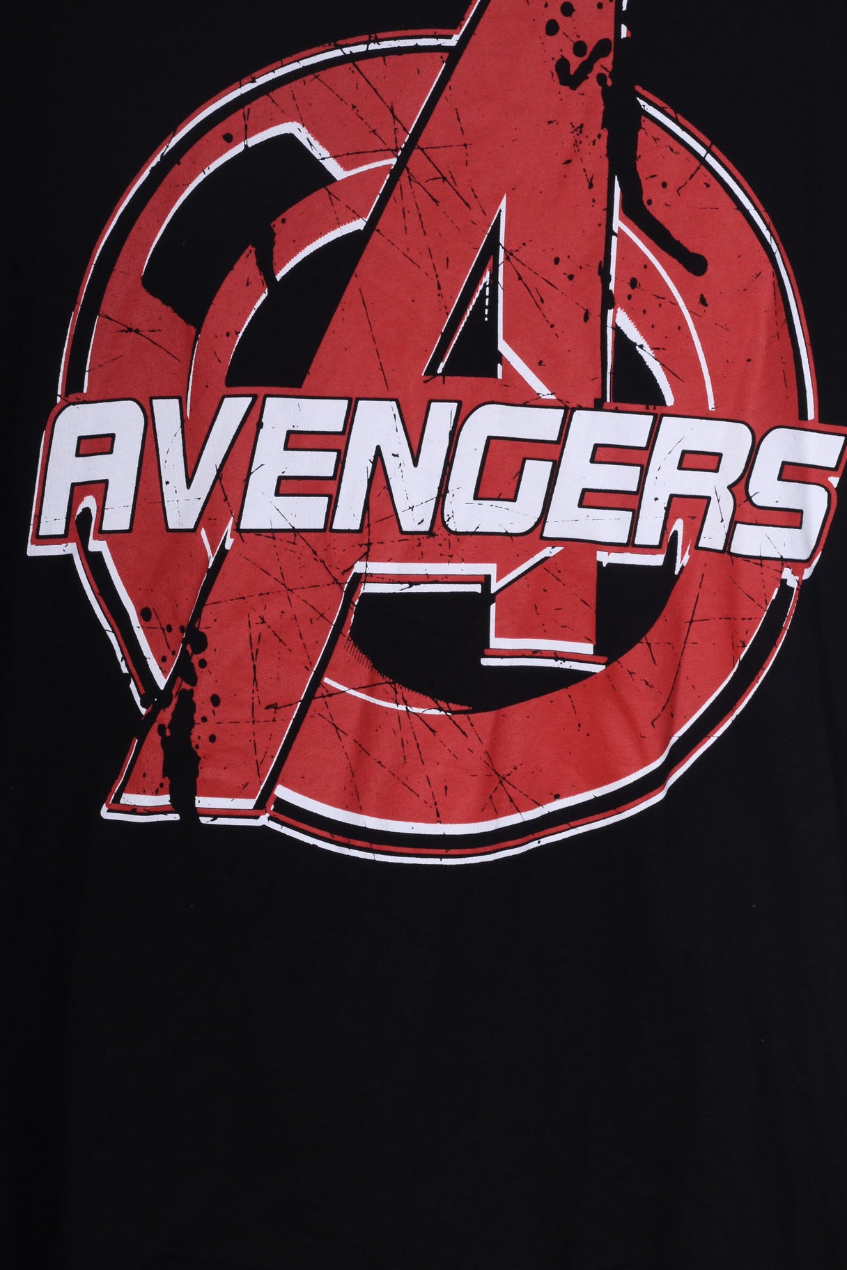 Primark Marvel Avengers T-Shirt Homme L (S) Imprimé Graphique Noir Top Coton 