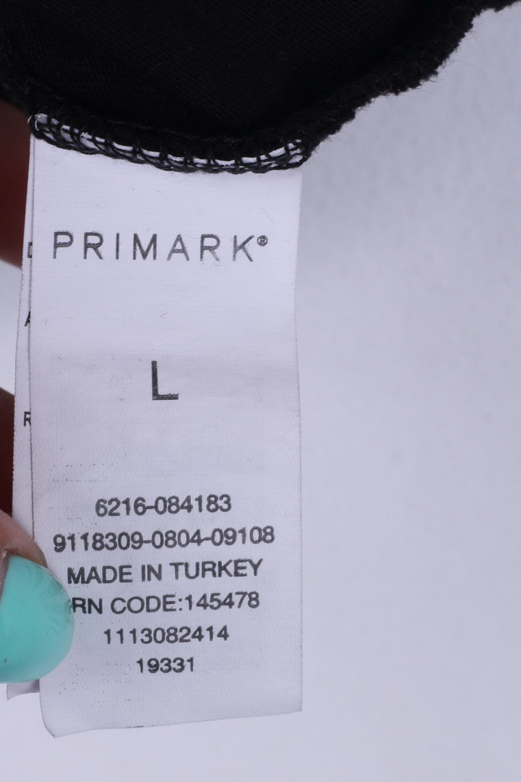 Primark Marvel Avengers T-Shirt Homme L (S) Imprimé Graphique Noir Top Coton 