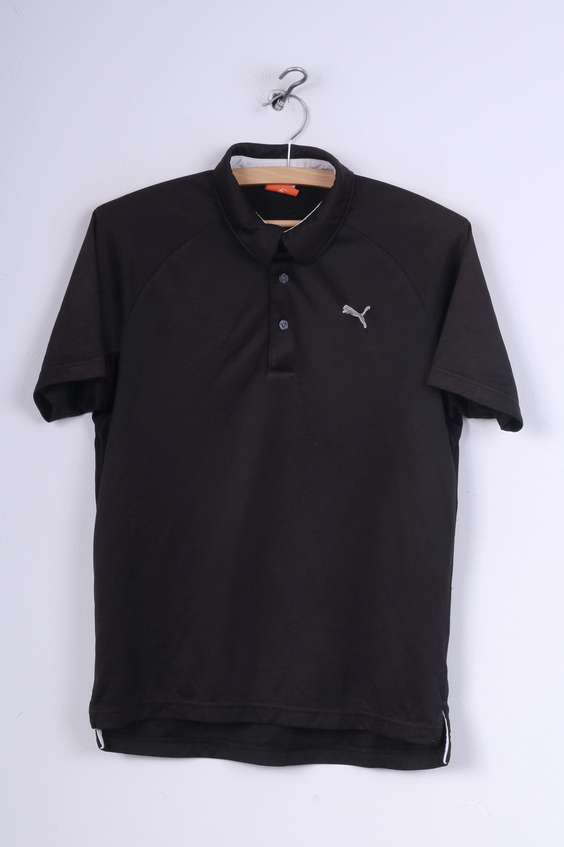 Puma Polo XS Homme Noir Sportswear Haut à Boutons Détaillés 
