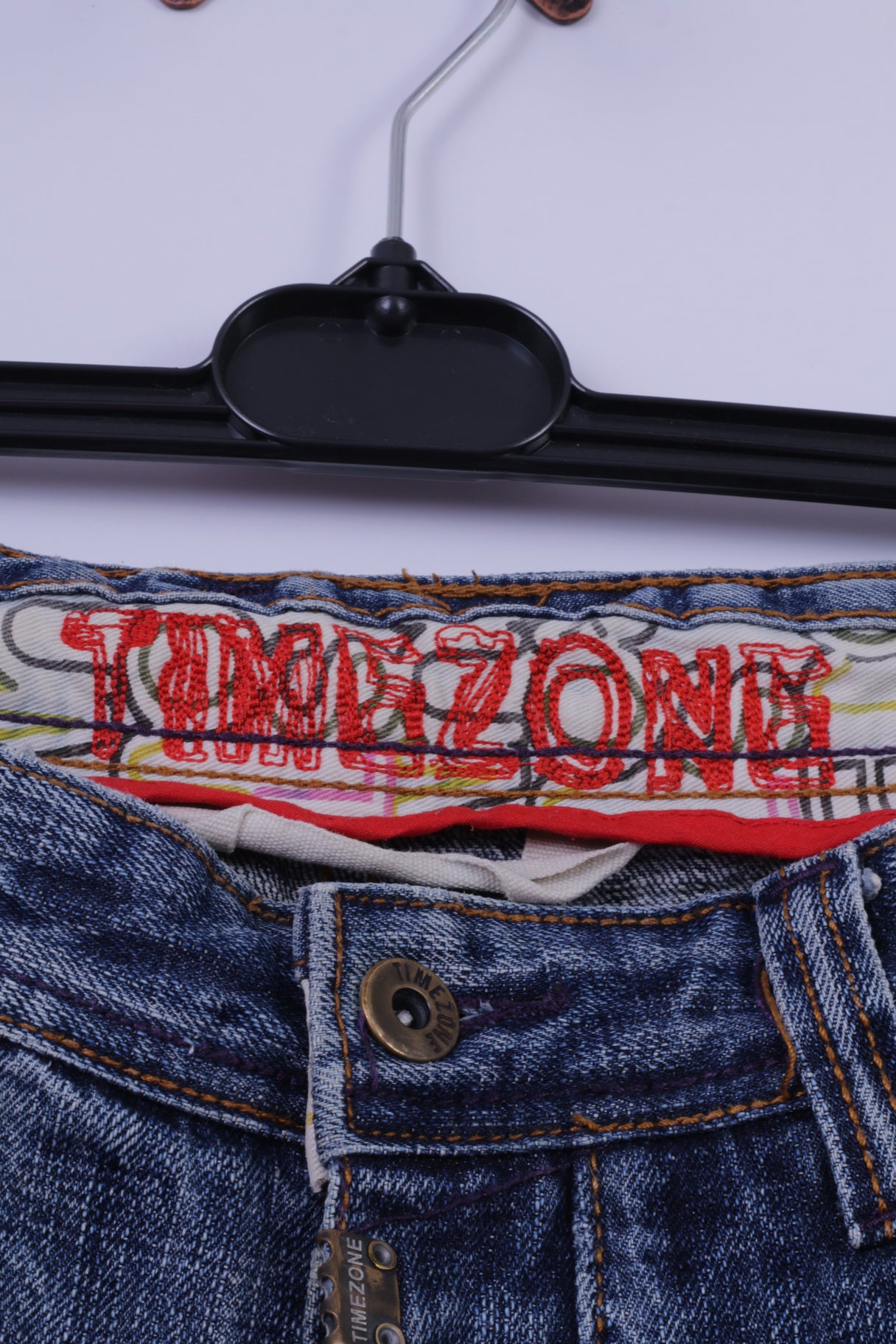 Timezone Hommes W34 L34 Jeans Pantalon Bleu Coton Style Willis Pantalon Droit