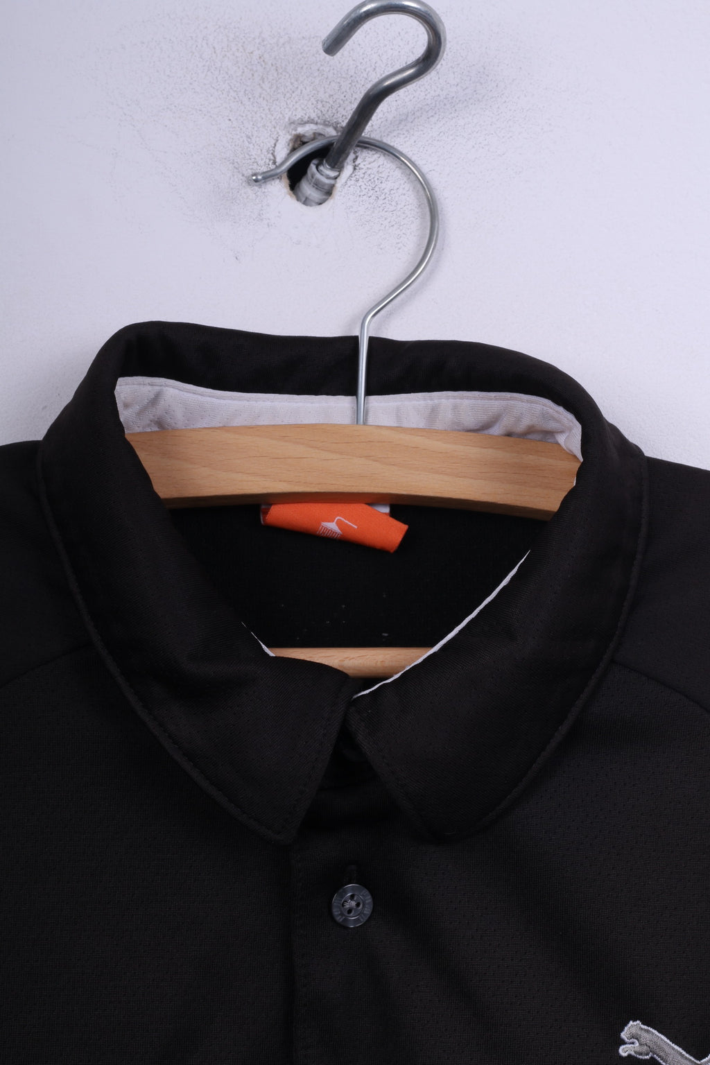 Puma Polo XS Homme Noir Sportswear Haut à Boutons Détaillés 