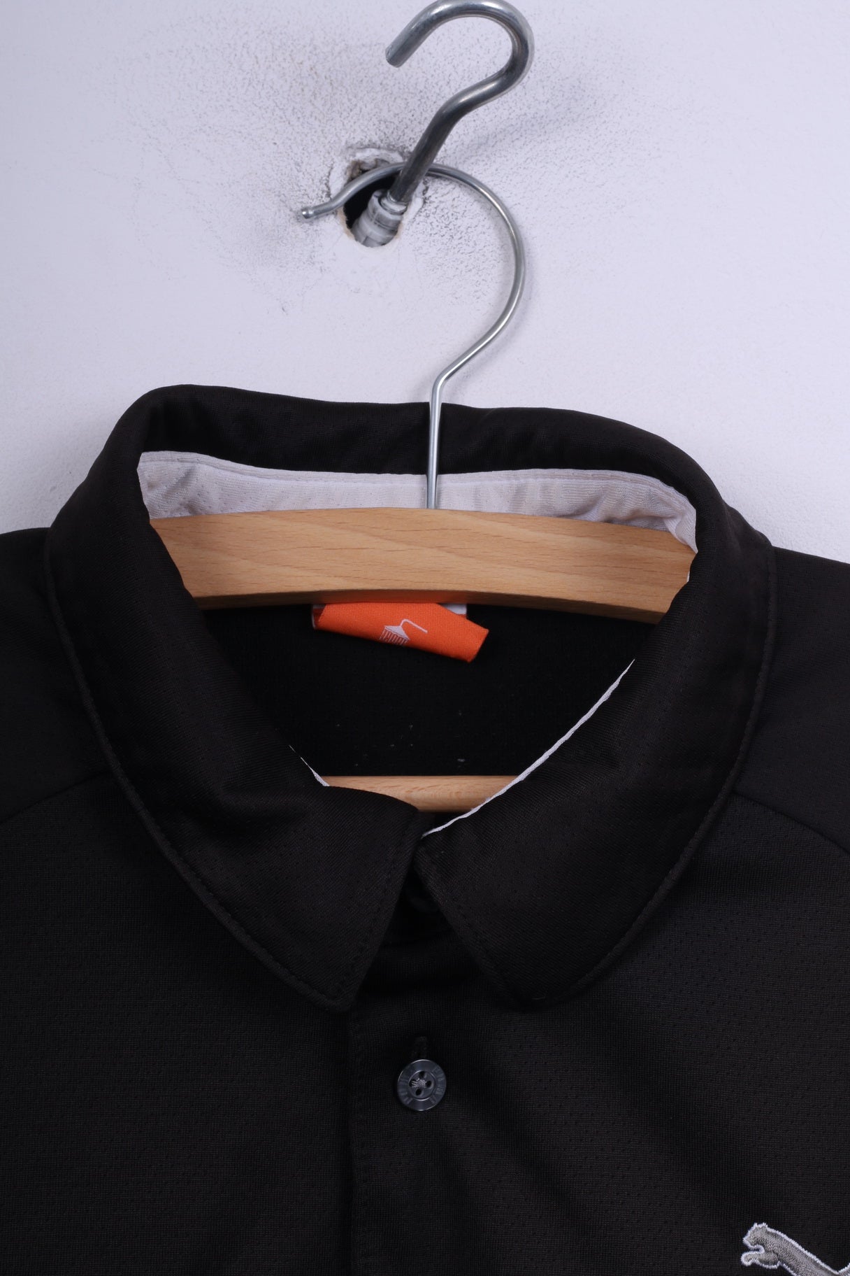 Puma Polo XS Homme Noir Sportswear Haut à Boutons Détaillés 