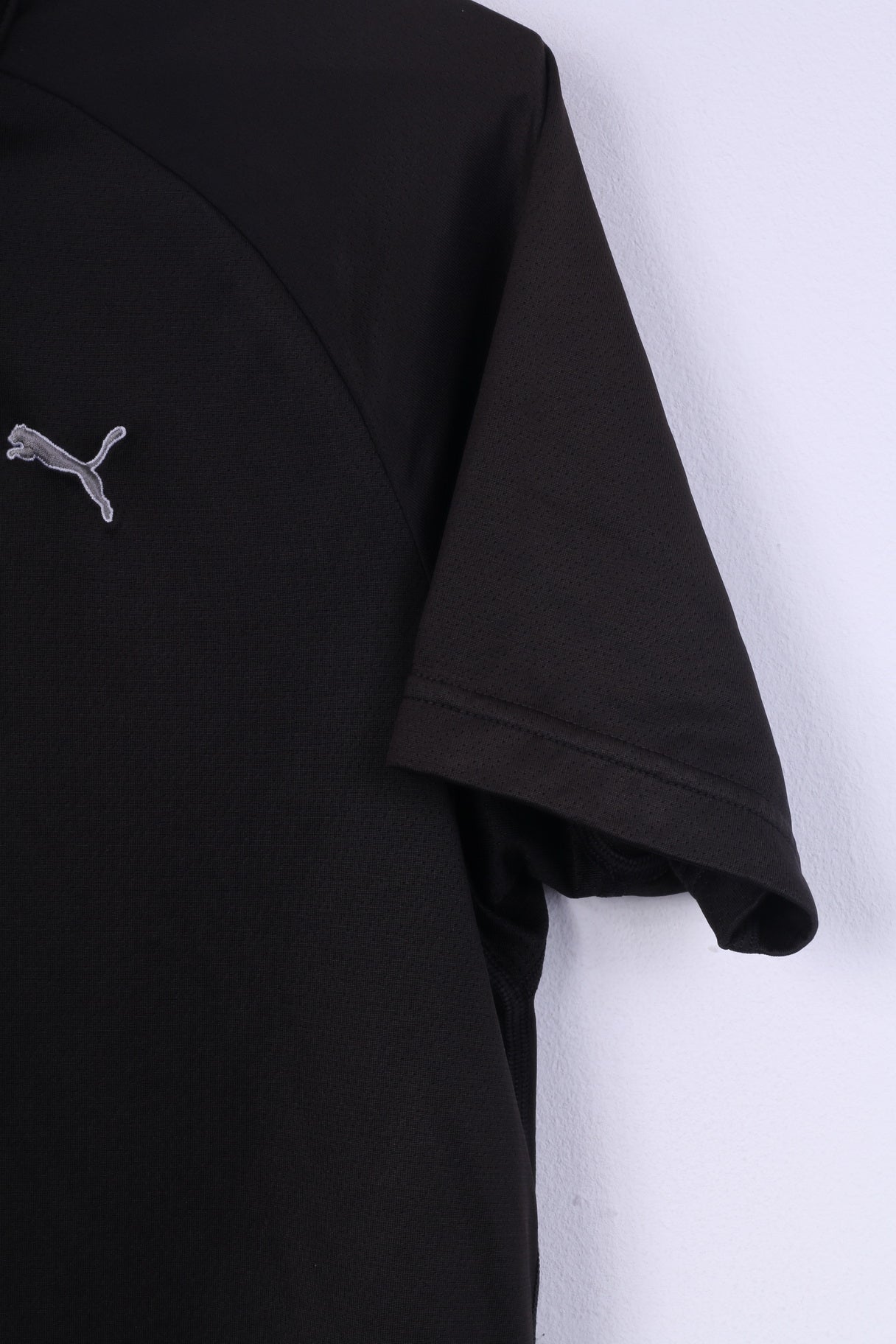 Puma Polo XS Homme Noir Sportswear Haut à Boutons Détaillés 