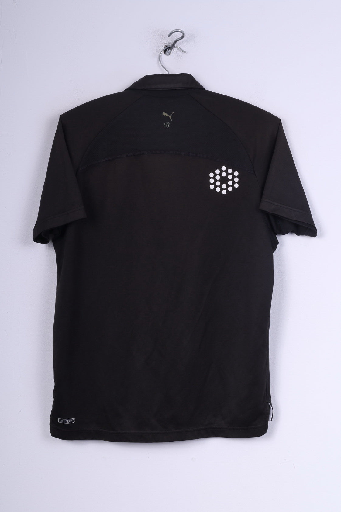 Puma Polo XS Homme Noir Sportswear Haut à Boutons Détaillés 