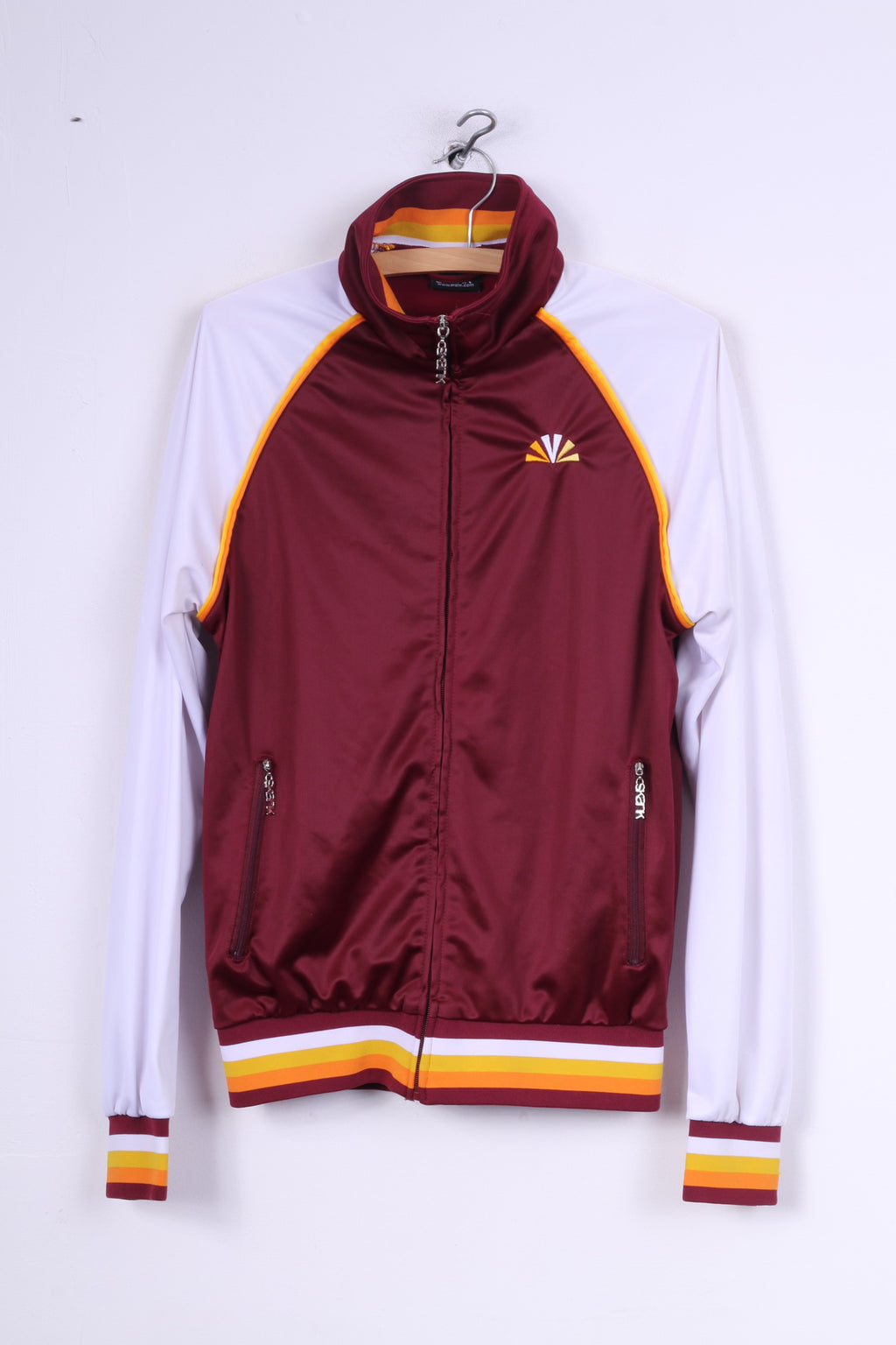 Skank Sweat-shirt pour homme Marron brillant avec fermeture éclair complète 