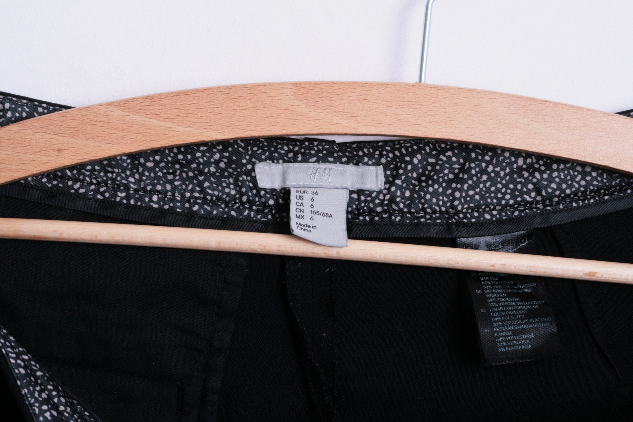 H&M Womens S/M Elegant Trousers Classic Women's Suit Black - RetrospectClothes