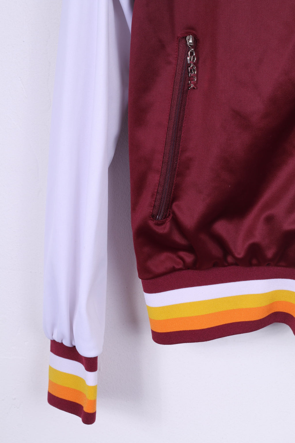 Skank Sweat-shirt pour homme Marron brillant avec fermeture éclair complète 