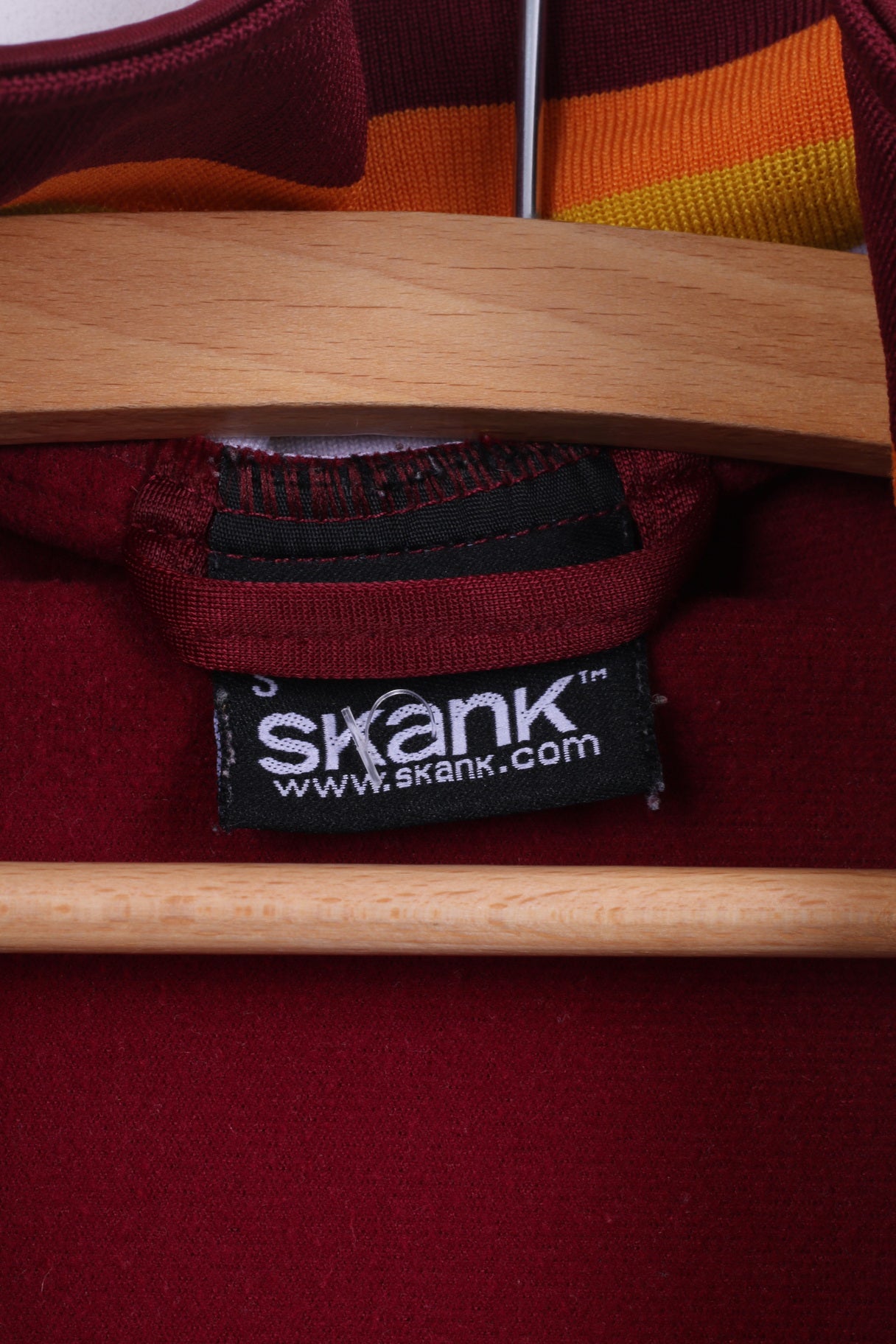 Skank Sweat-shirt pour homme Marron brillant avec fermeture éclair complète 