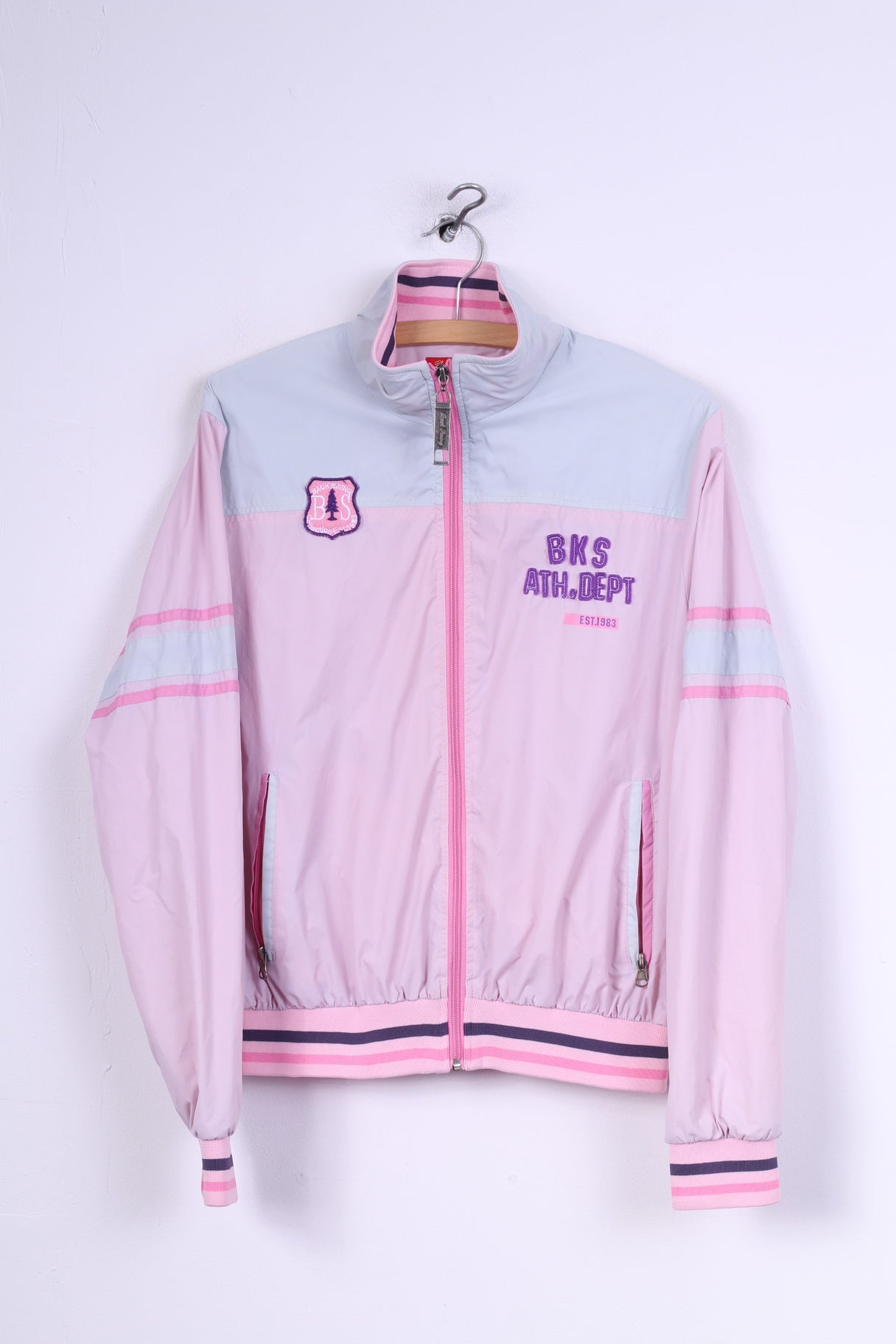 Back Swing Primark Veste 14 M pour femme en nylon rose léger avec fermeture éclair 