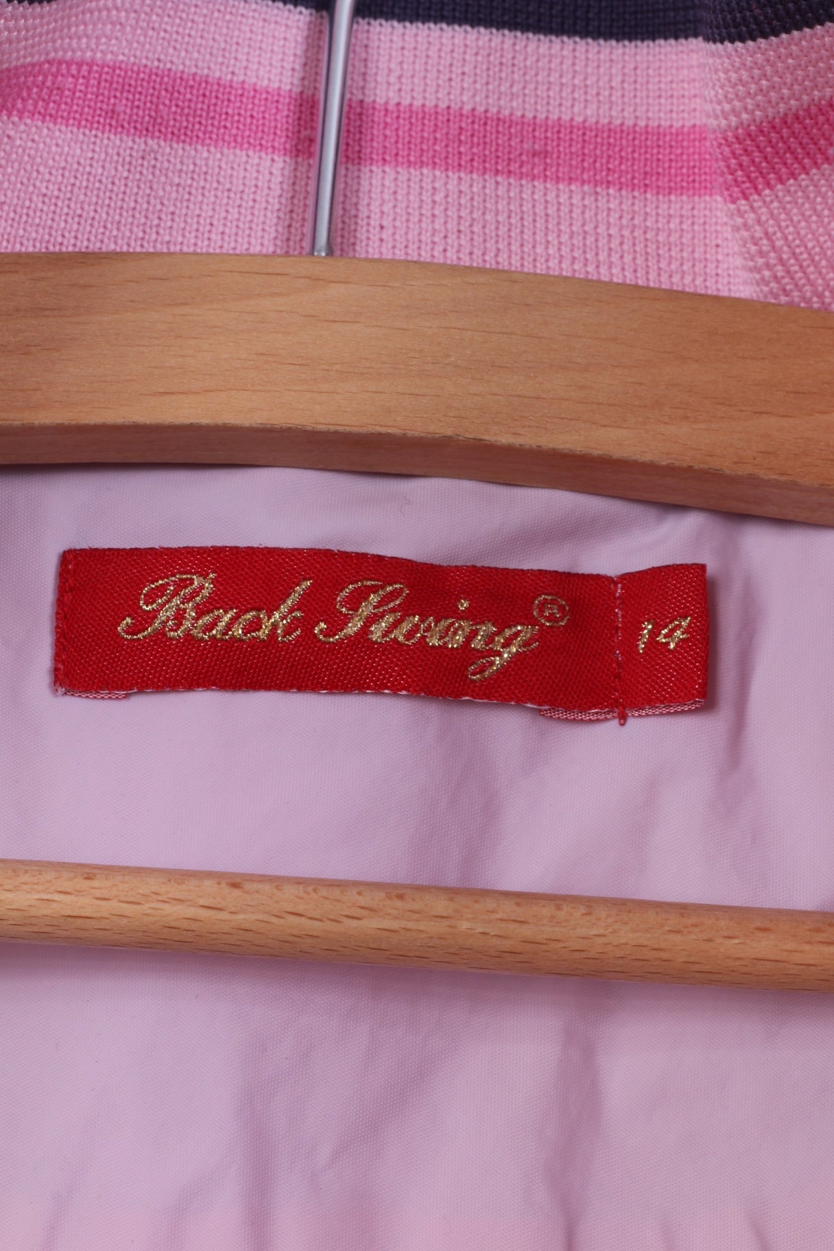 Back Swing Primark Veste 14 M pour femme en nylon rose léger avec fermeture éclair 