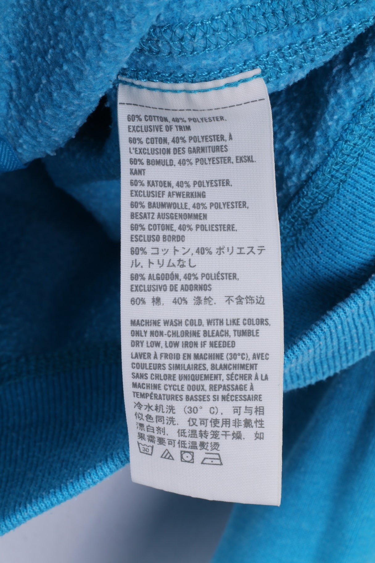 Hollister California Womens L (M) Sweatshirt Hooded Jumper Full Zipper Blue Aloha Hoodie