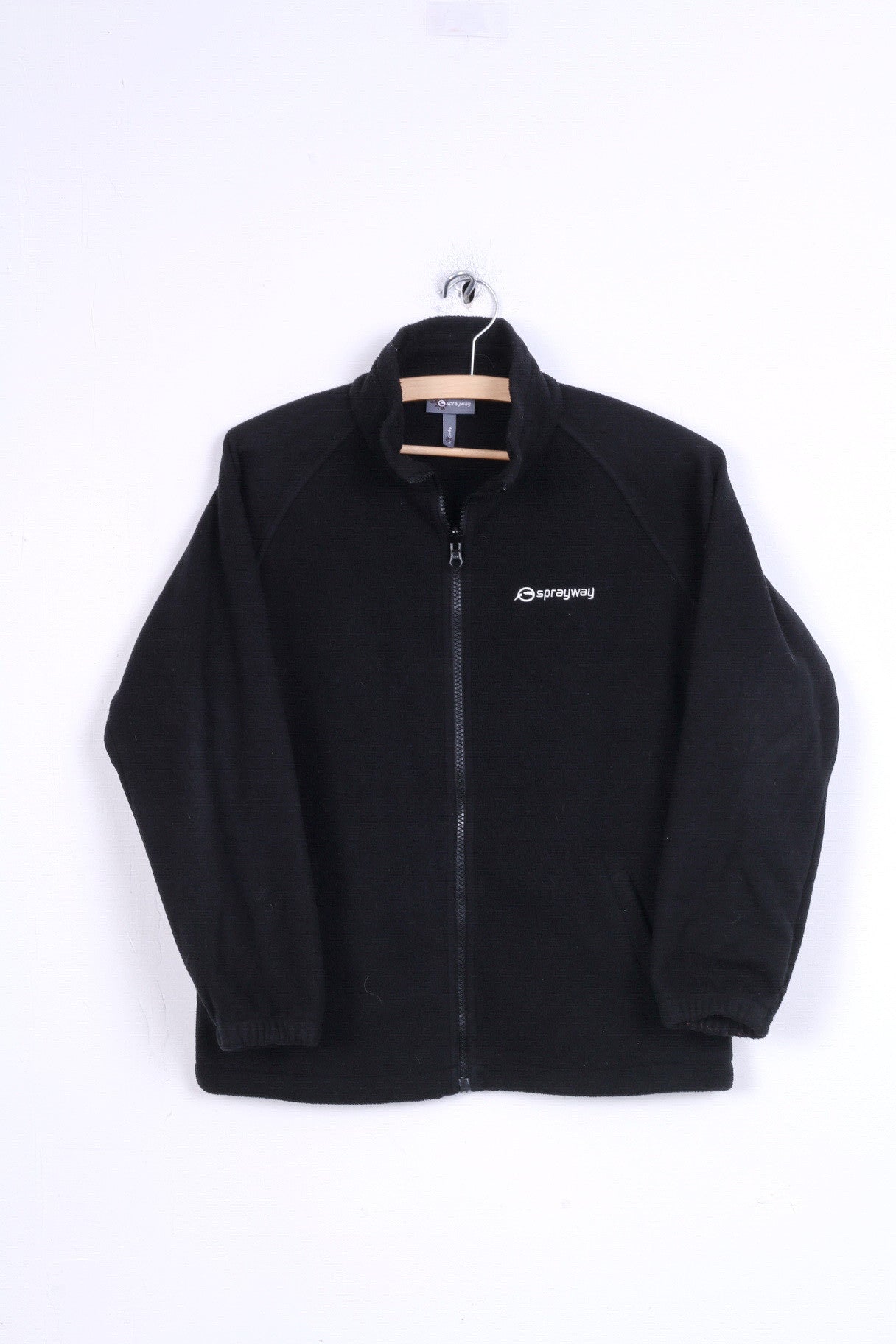 Sprayway Girls 10-11 age Fleece Black Top Zip Up  jacket