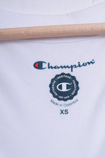 Champion St. Lawrence Saints Womens XS Shirt Blouse V Neck White Cotton - RetrospectClothes