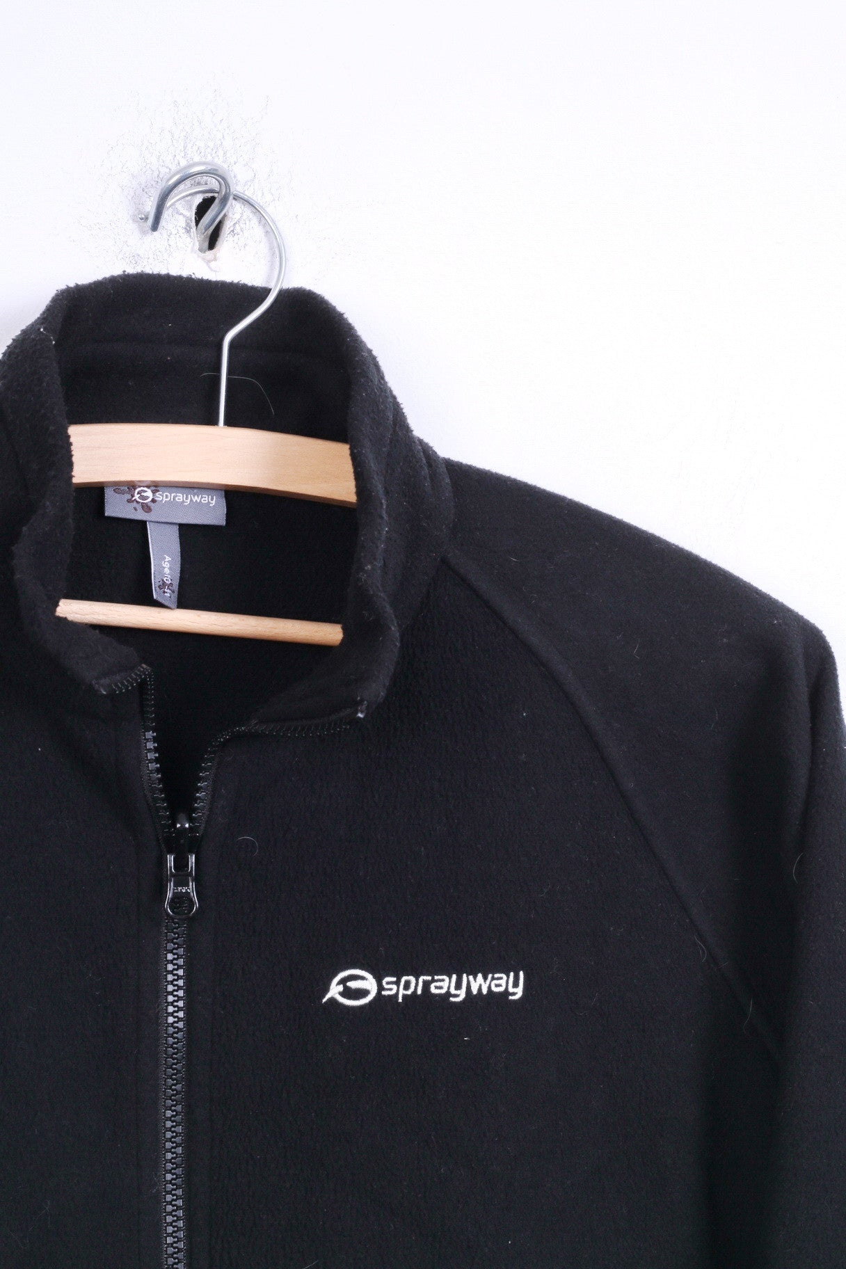 Sprayway Girls 10-11 age Fleece Black Top Zip Up  jacket