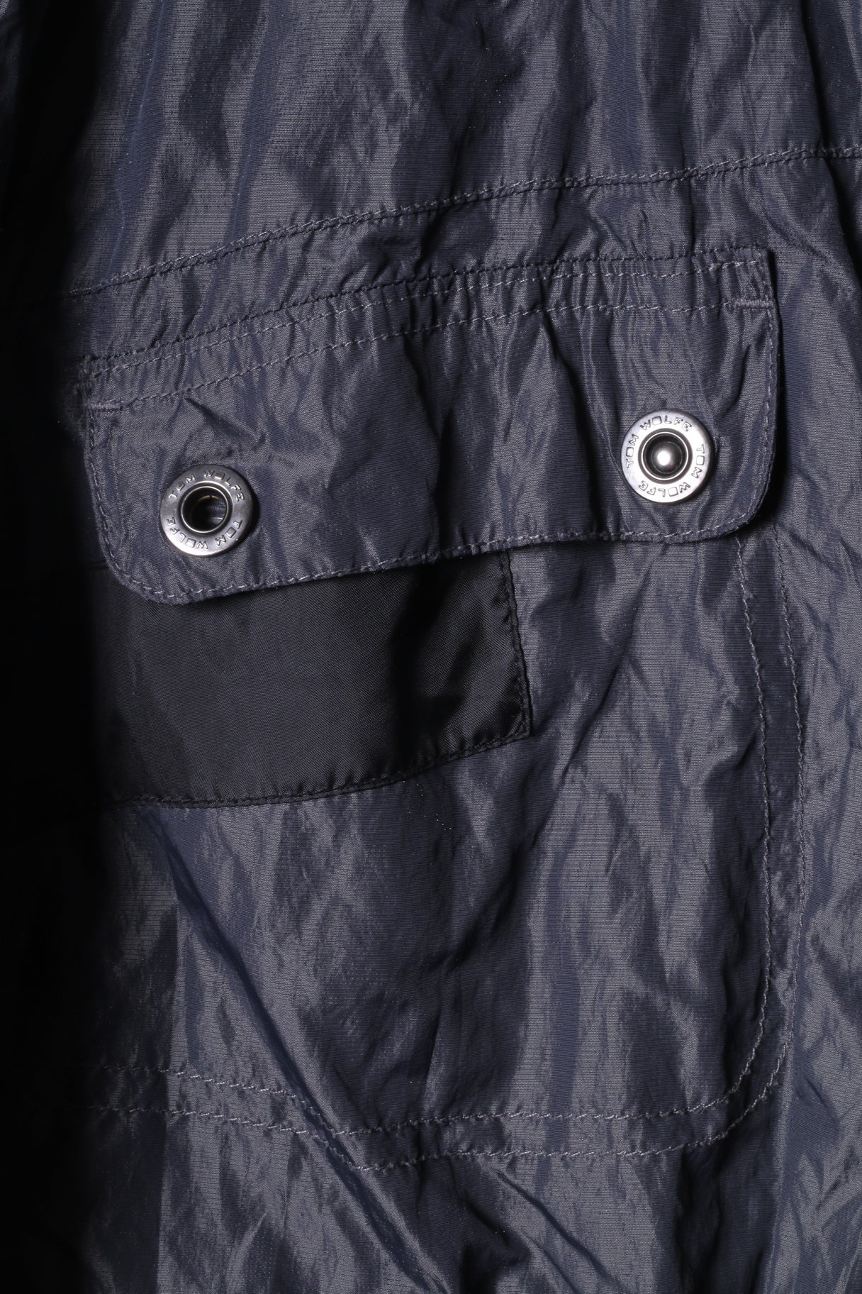 Tom Wolf Mens 2XL Lightweight Jacket Black Full Zipper Nylon Waterproof Top