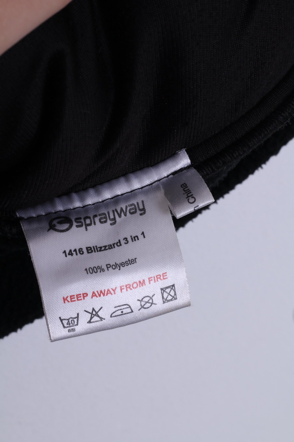 Sprayway Girls 10-11 age Fleece Black Top Zip Up  jacket