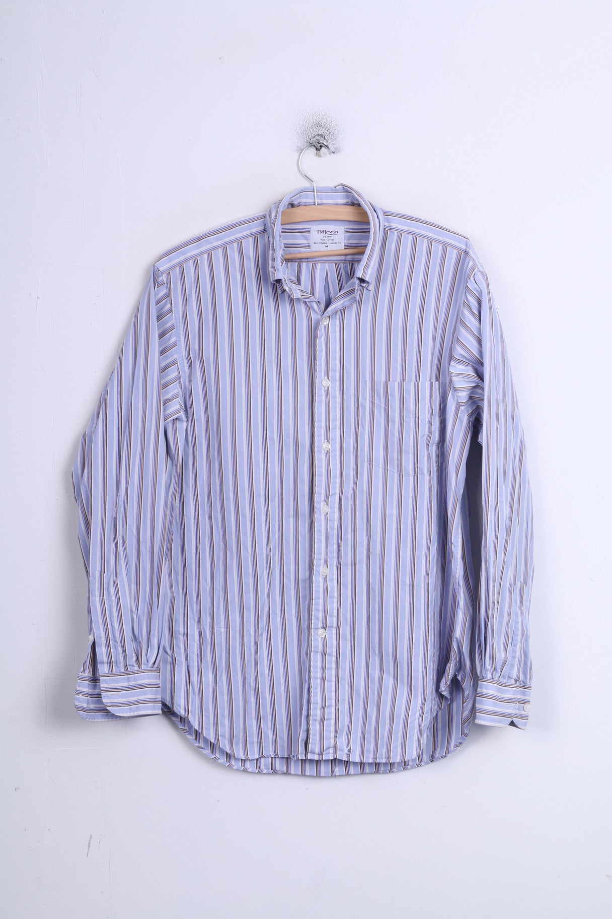 TMLewin Chemise décontractée pour homme Couleur Coupe classique Col boutonné Coton