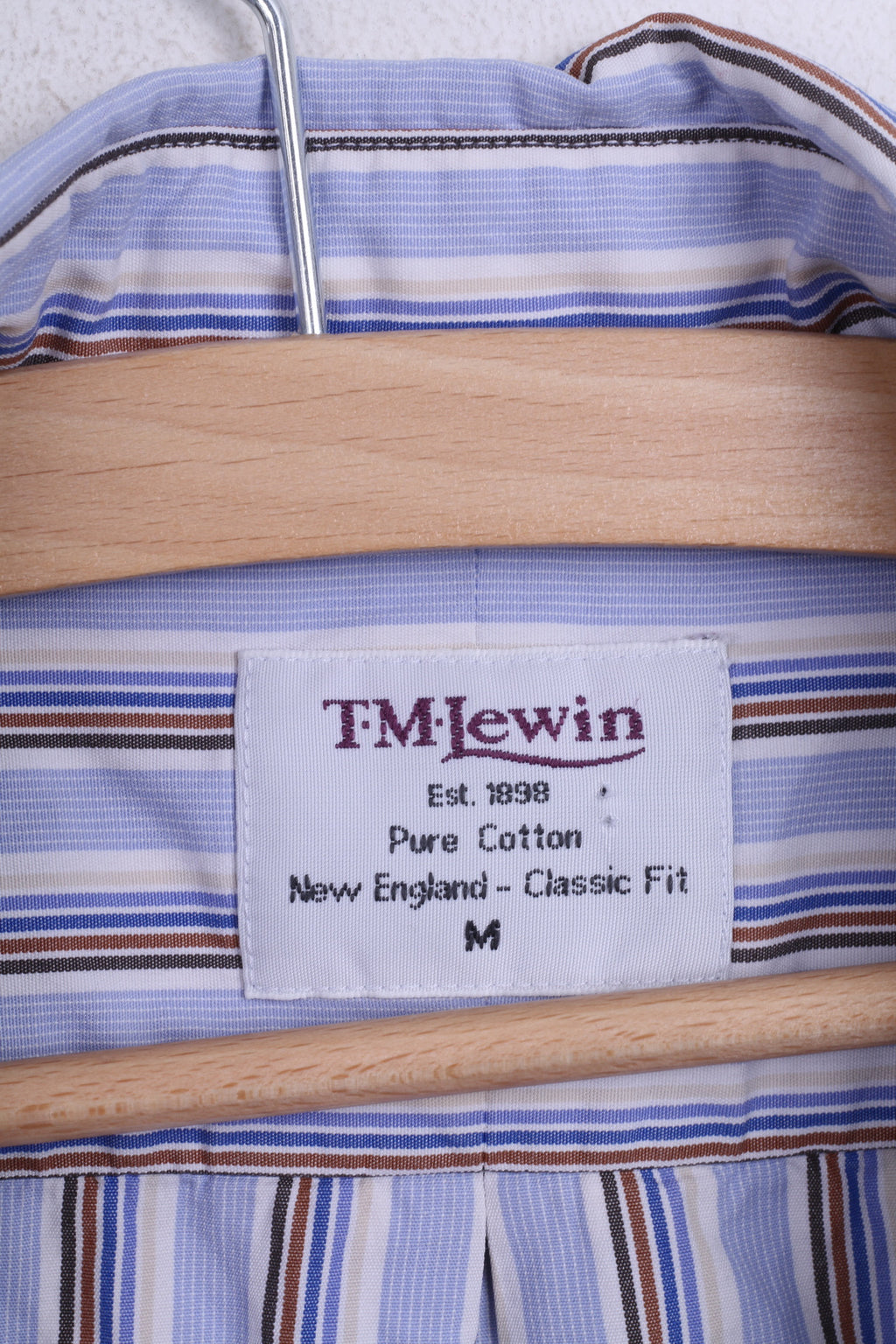 TMLewin Chemise décontractée pour homme Couleur Coupe classique Col boutonné Coton