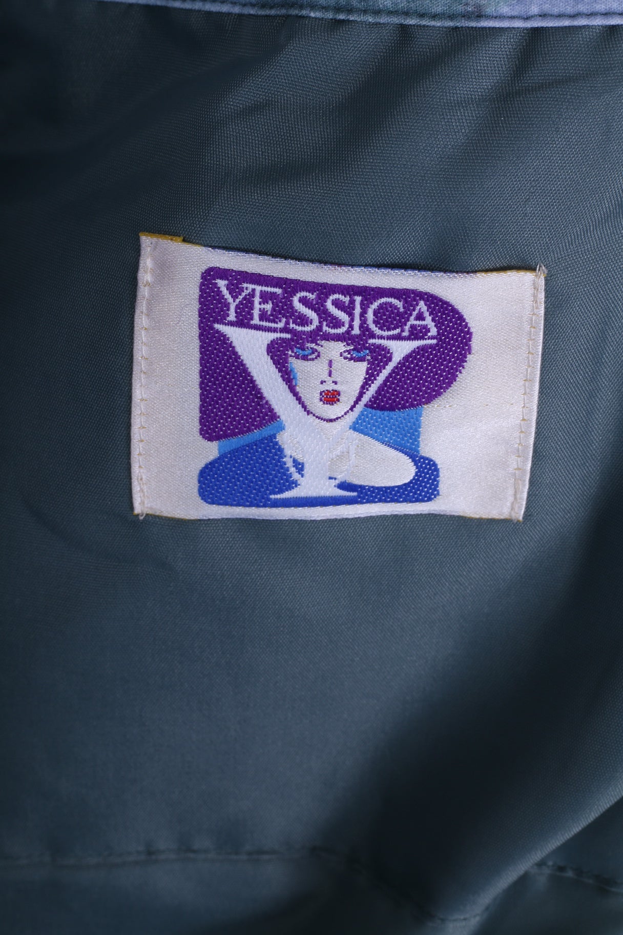 C&amp;A YESSICA Veste M Femme Vintage Bleu Imprimé Grèce Paqdded