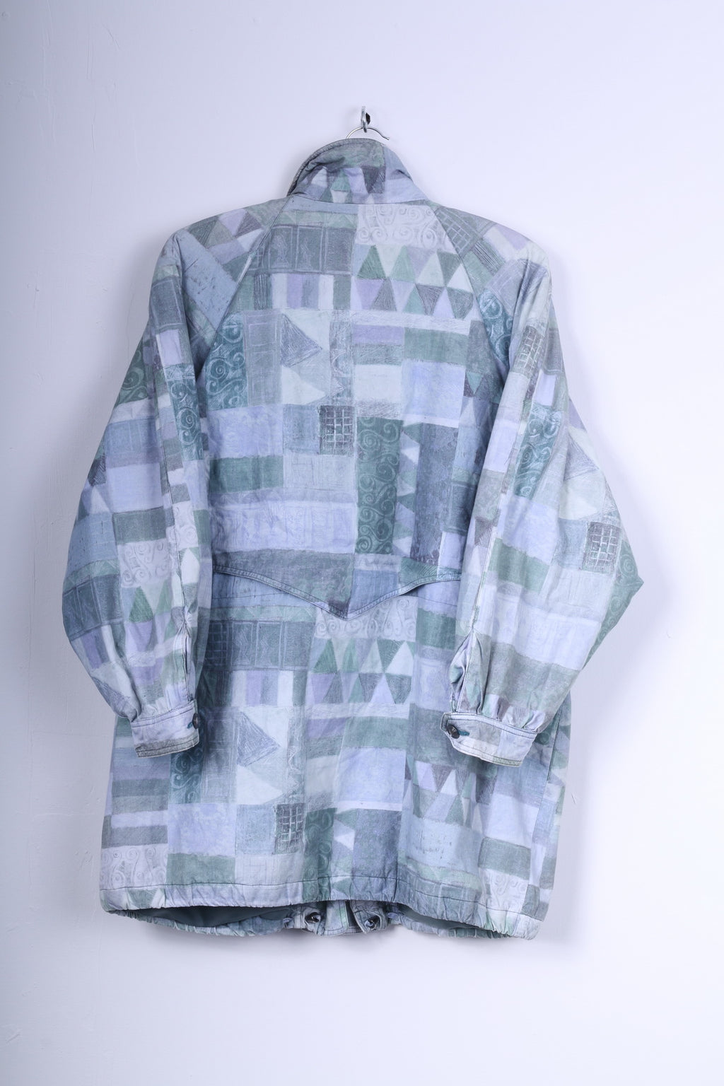 C&A YESSICA Womens M Jacket Vintage Blue Printed Greece Paqdded