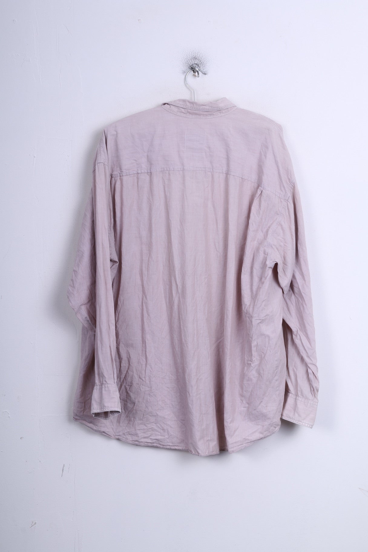 CAMEL Collection Chemise décontractée XL pour homme Beige Col boutonné vintage