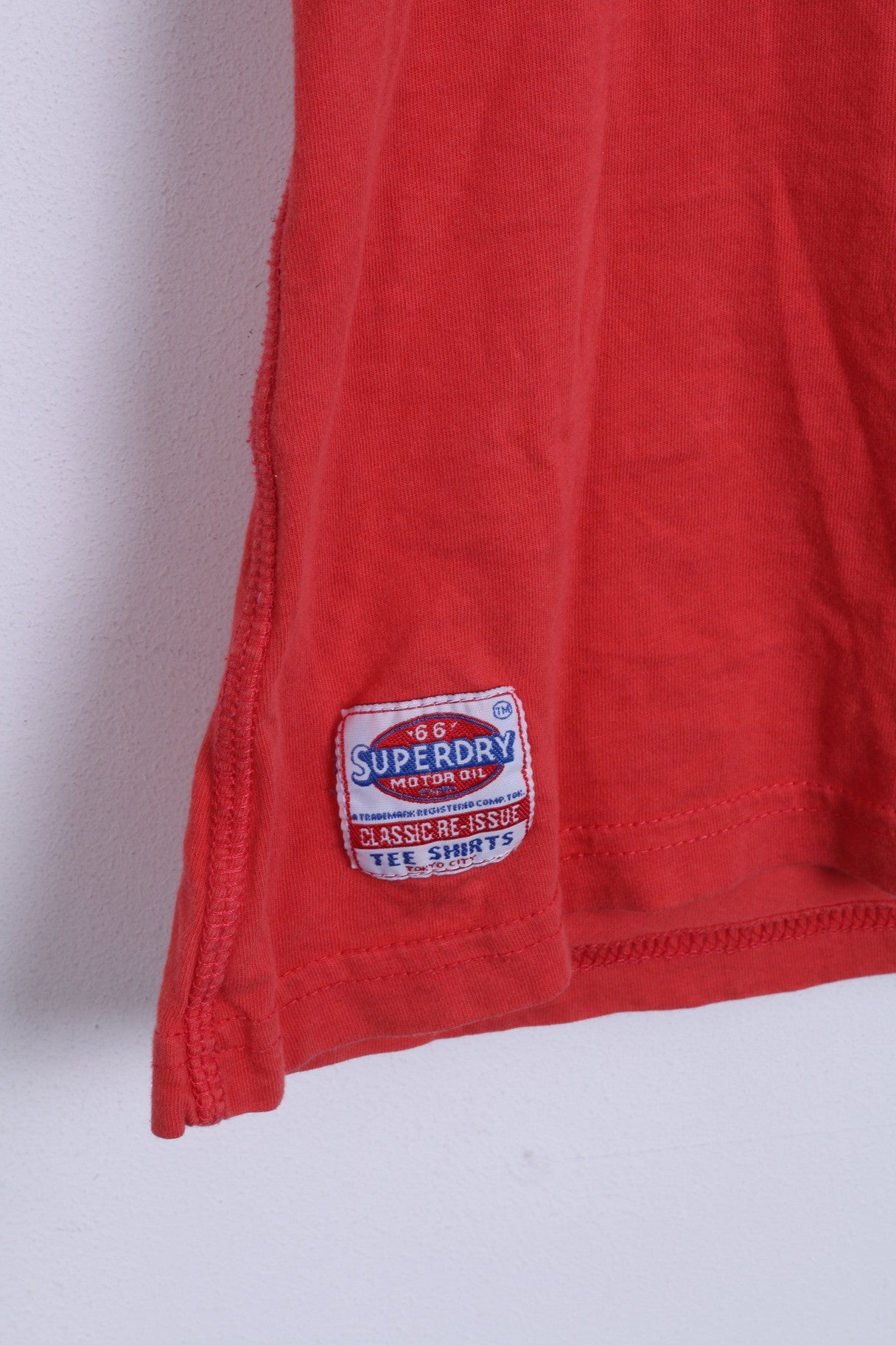 SUPERDRY Femme T-Shirt Col Rond Rouge Col rond