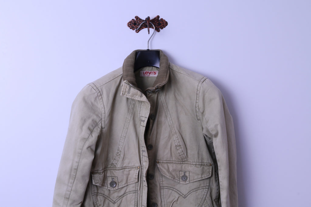 Levi's Giacca da donna M Bomber Top classico imbottito in cotone kaki con cerniera intera