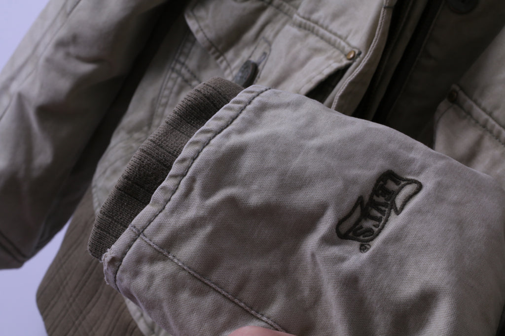 Levi's Giacca da donna M Bomber Top classico imbottito in cotone kaki con cerniera intera