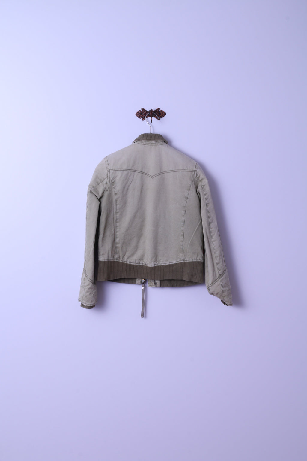 Levi's Giacca da donna M Bomber Top classico imbottito in cotone kaki con cerniera intera