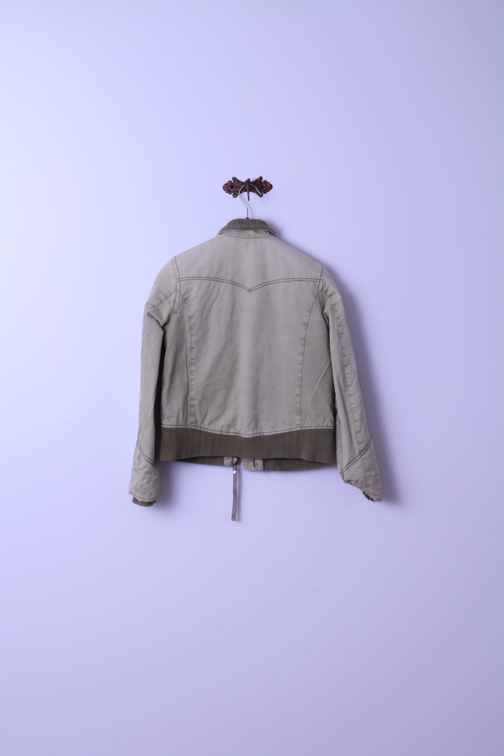 Levi's Giacca da donna M Bomber Top classico imbottito in cotone kaki con cerniera intera