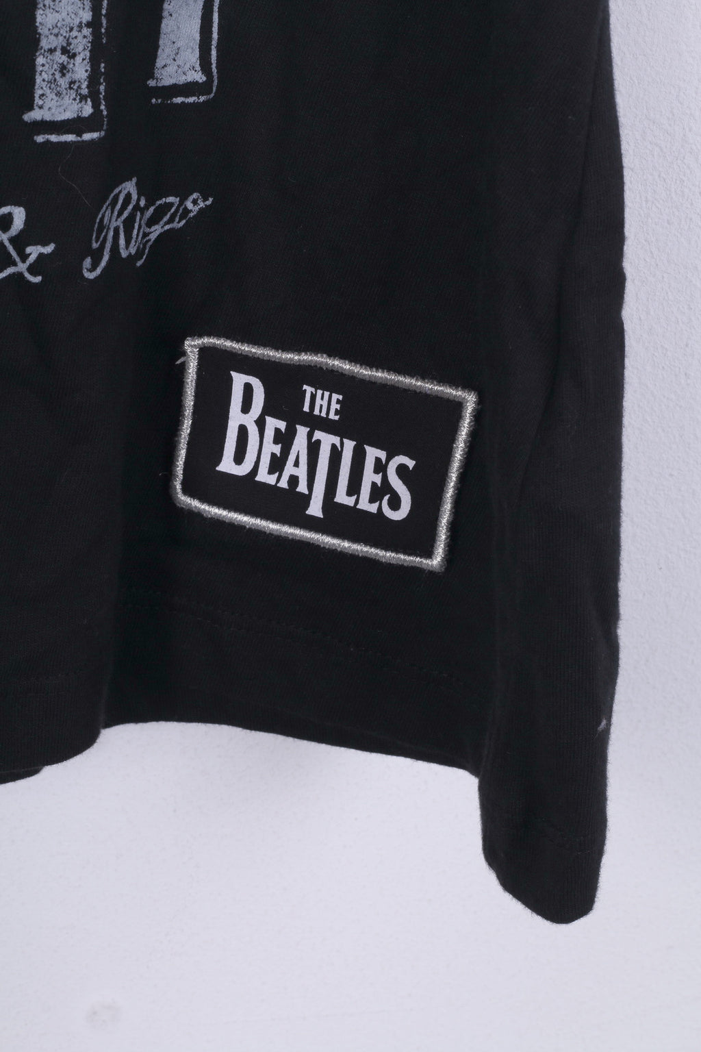 Primark The Beatles Maglietta da donna 10/12 M Canotta Grafica Cotone Nera A Hard Days Night 
