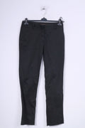 Milano Italy Womens 38 Casual Pants Black Trousers Cotton