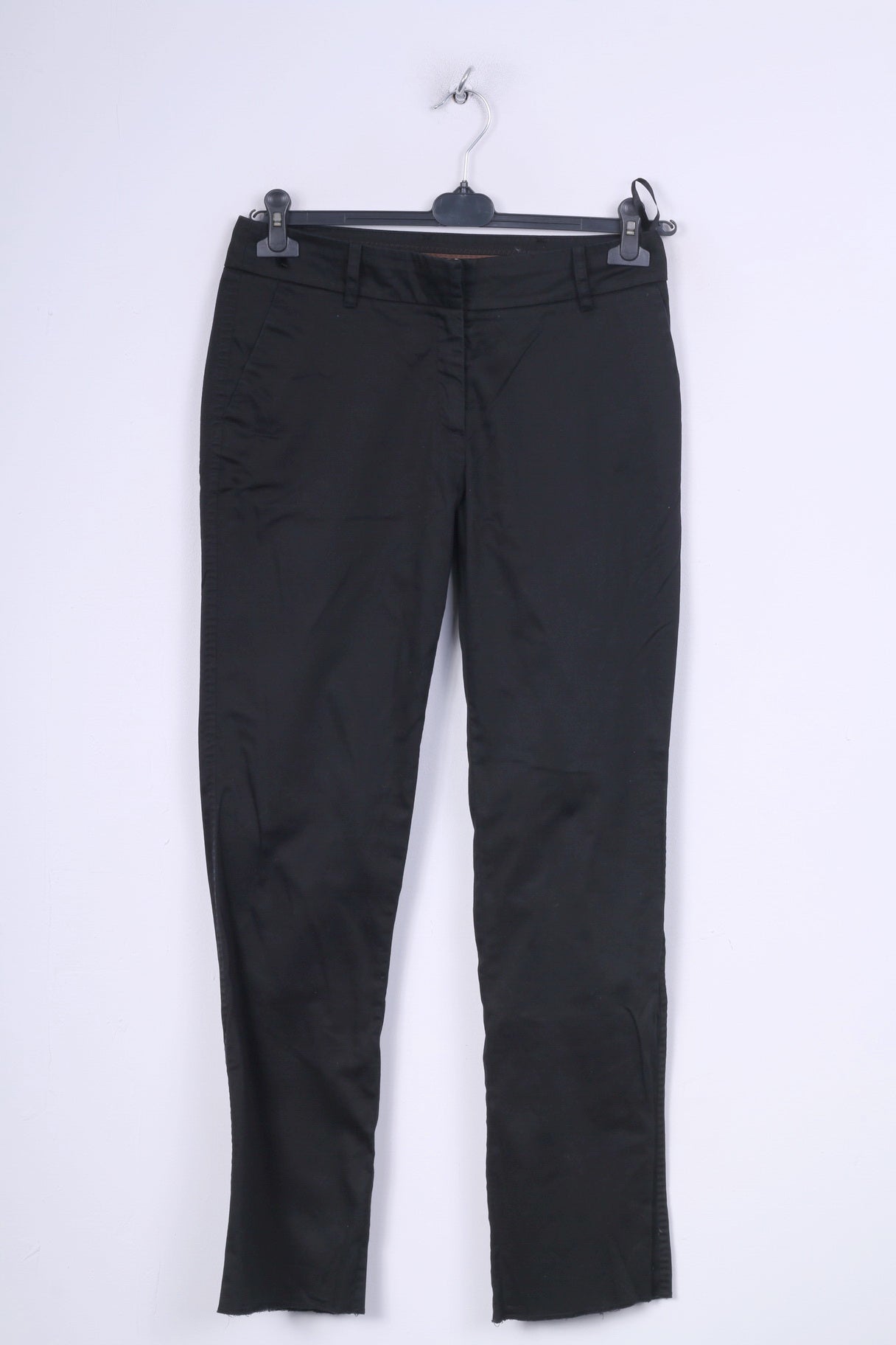 Pantaloni casual 38 da donna Milano Italia Pantaloni neri in cotone