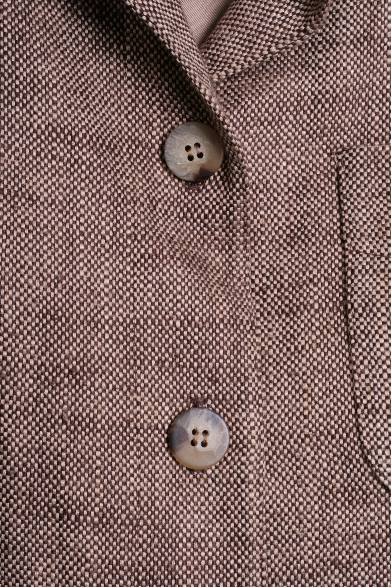 Orvis Womens 6 M Blazer Top Suit Brown Stand-Up Collar Single Breasted - RetrospectClothes
