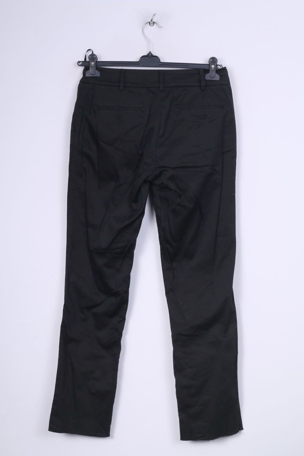 Pantaloni casual 38 da donna Milano Italia Pantaloni neri in cotone