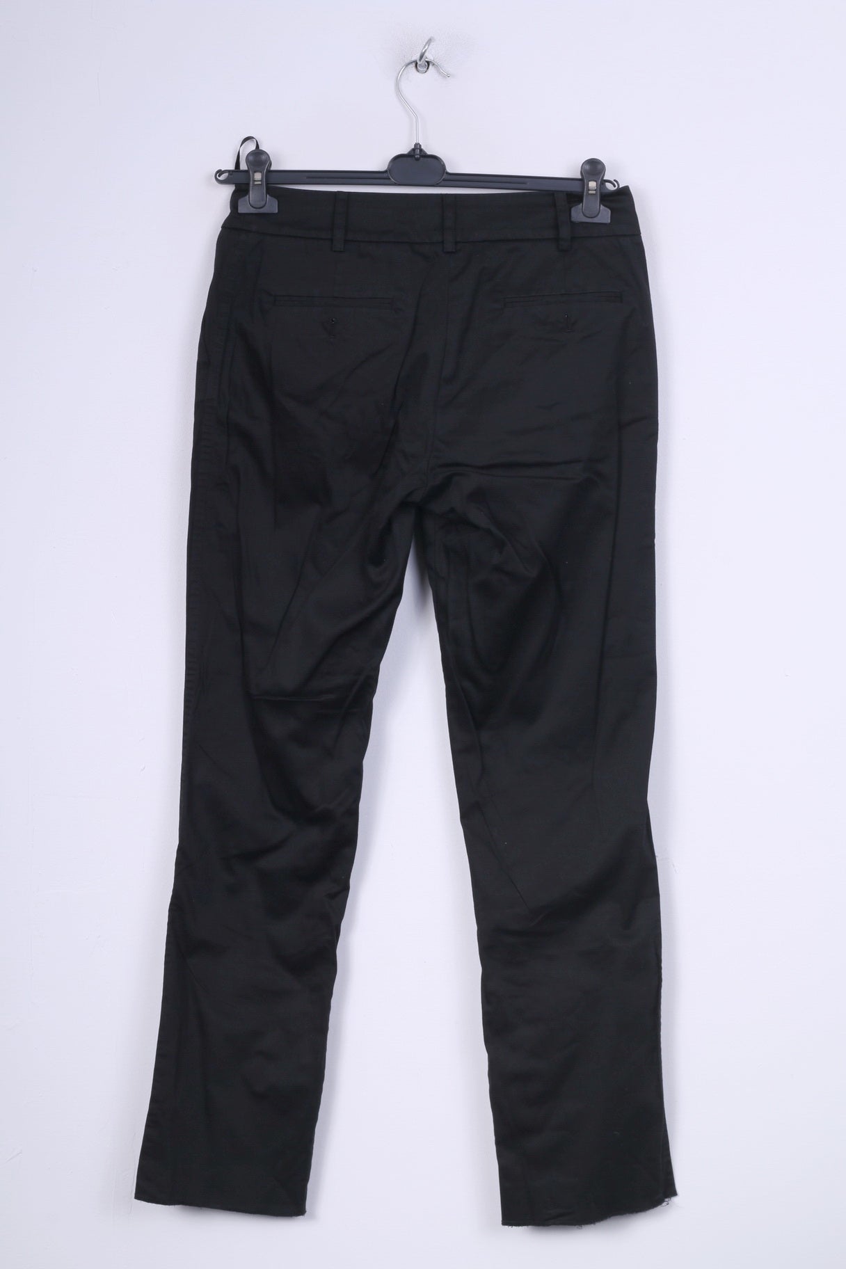 Pantaloni casual 38 da donna Milano Italia Pantaloni neri in cotone