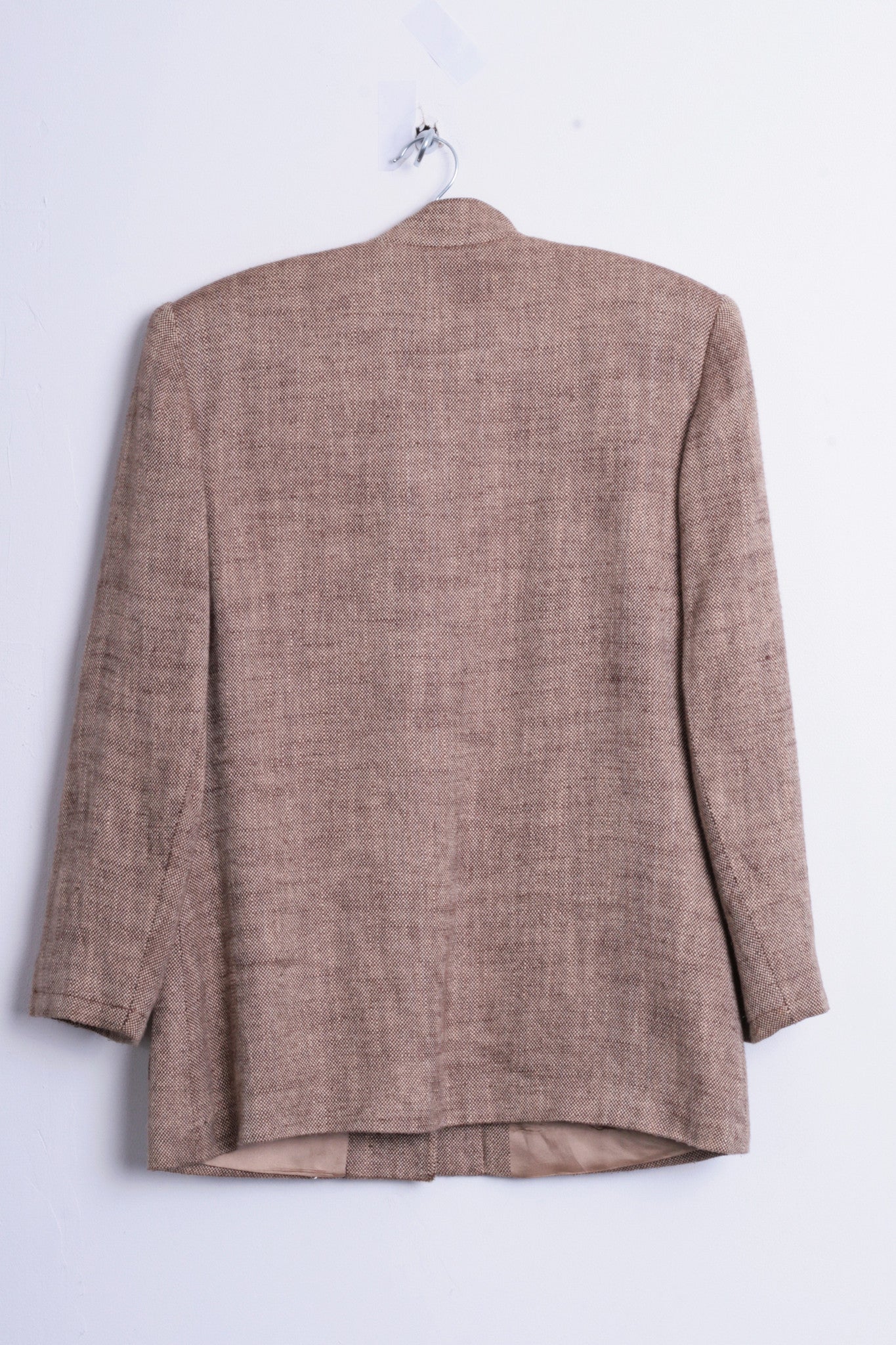 Orvis Womens 6 M Blazer Top Suit Brown Stand-Up Collar Single Breasted - RetrospectClothes