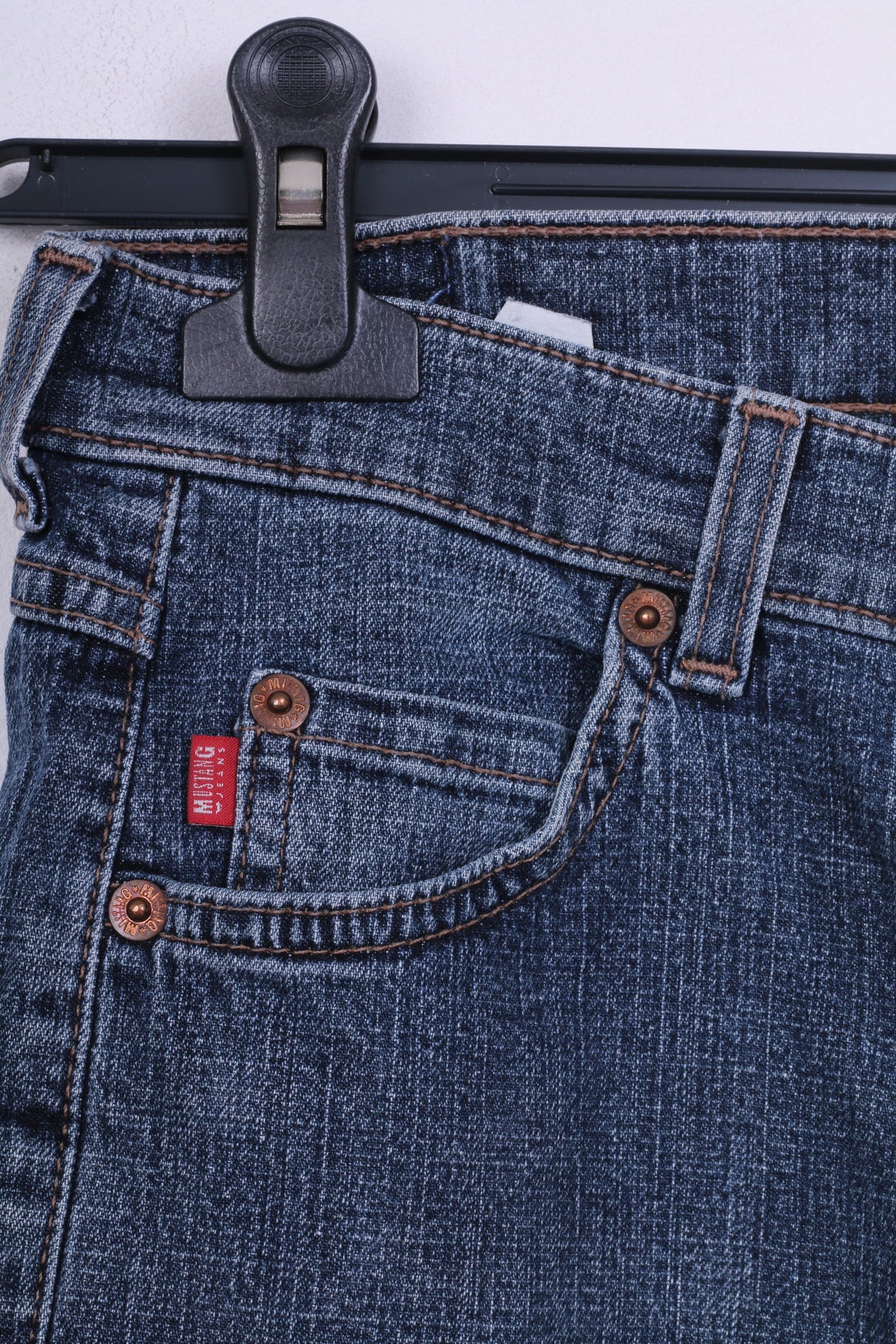 Pantaloni Mustang Jeans da donna W 27 L 30 Jeans blu in cotone denim