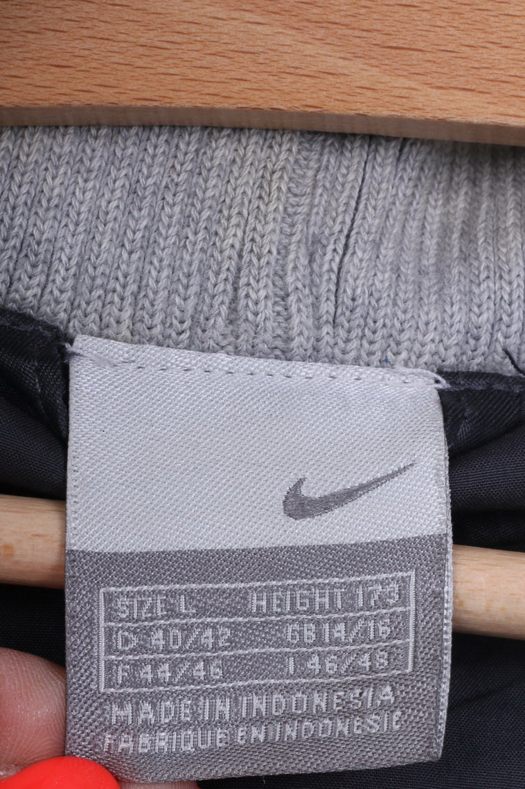 Nike Womens L 173 (M) Jacket Grey Zip Up Padded Fitted Top Just Do It