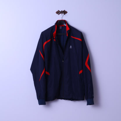 ODLO Mens XXL Jacket Navy Lightweight Zip Up Active Sportswear Windproof Top